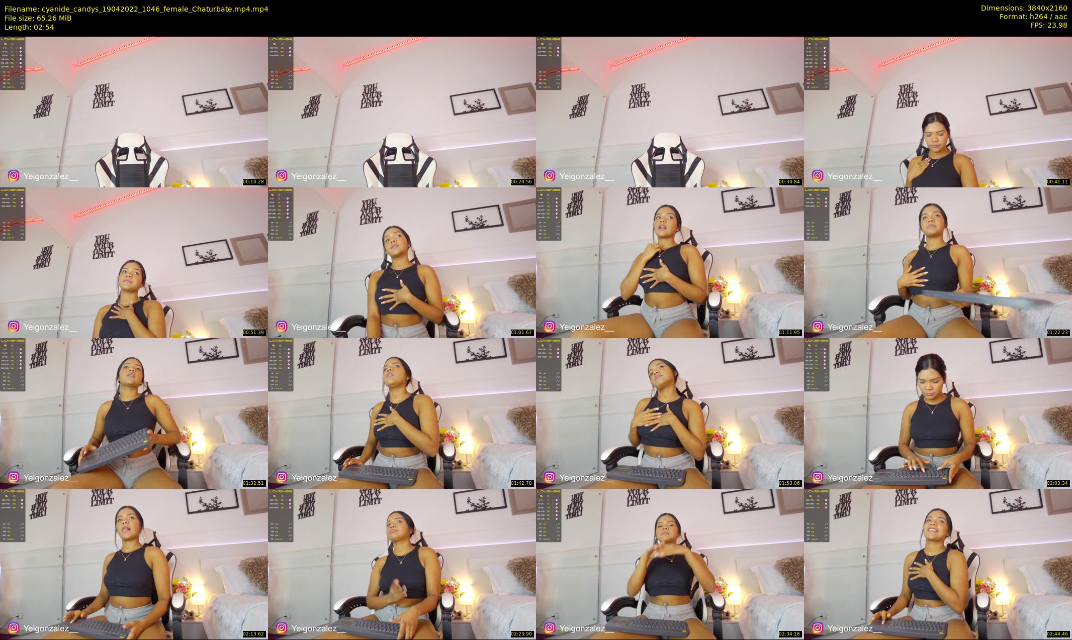 cyanide_candys — 3 minute Chaturbate female cam show recording, 4K, Apr 19, 2022