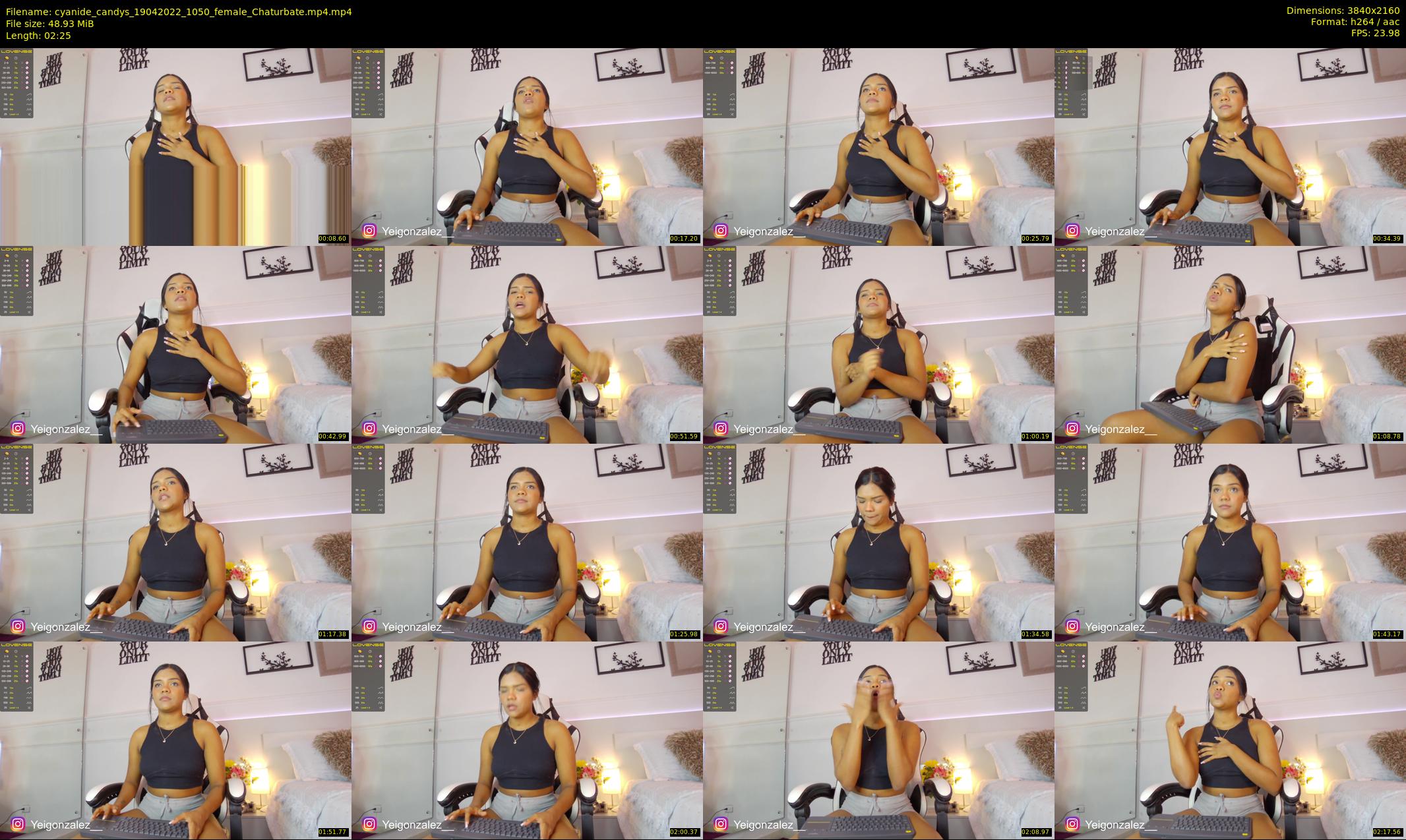 cyanide_candys — 3 minute Chaturbate female cam show recording, 4K, Apr 19, 2022