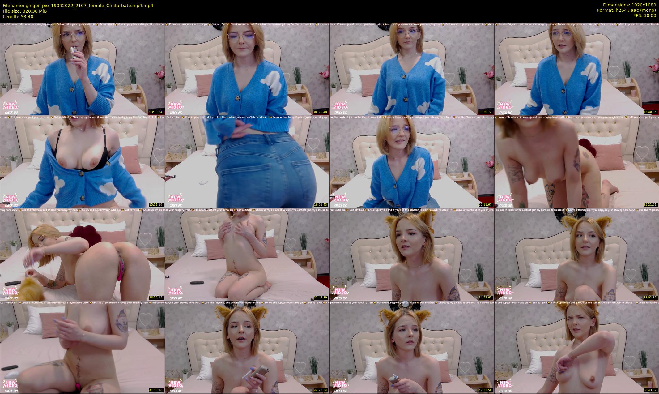 ginger_pie — 54 minute Chaturbate female cam show recording, 1080p, Apr 19, 2022