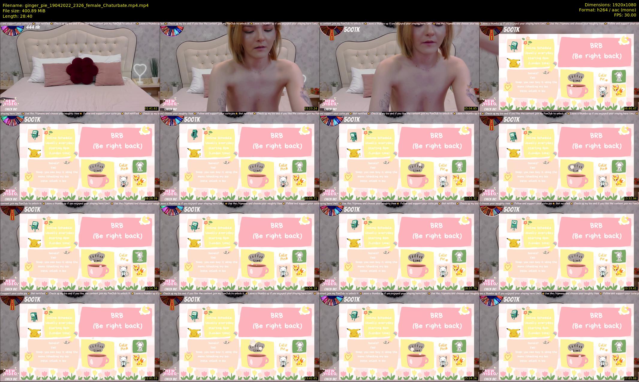 ginger_pie — 29 minute Chaturbate female cam show recording, 1080p, Apr 19, 2022
