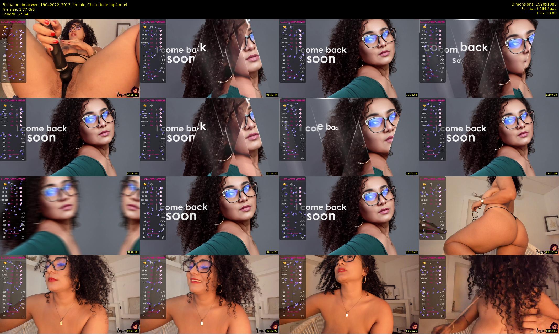 imacwen — 58 minute Chaturbate female cam show recording, 1080p, Apr 19, 2022