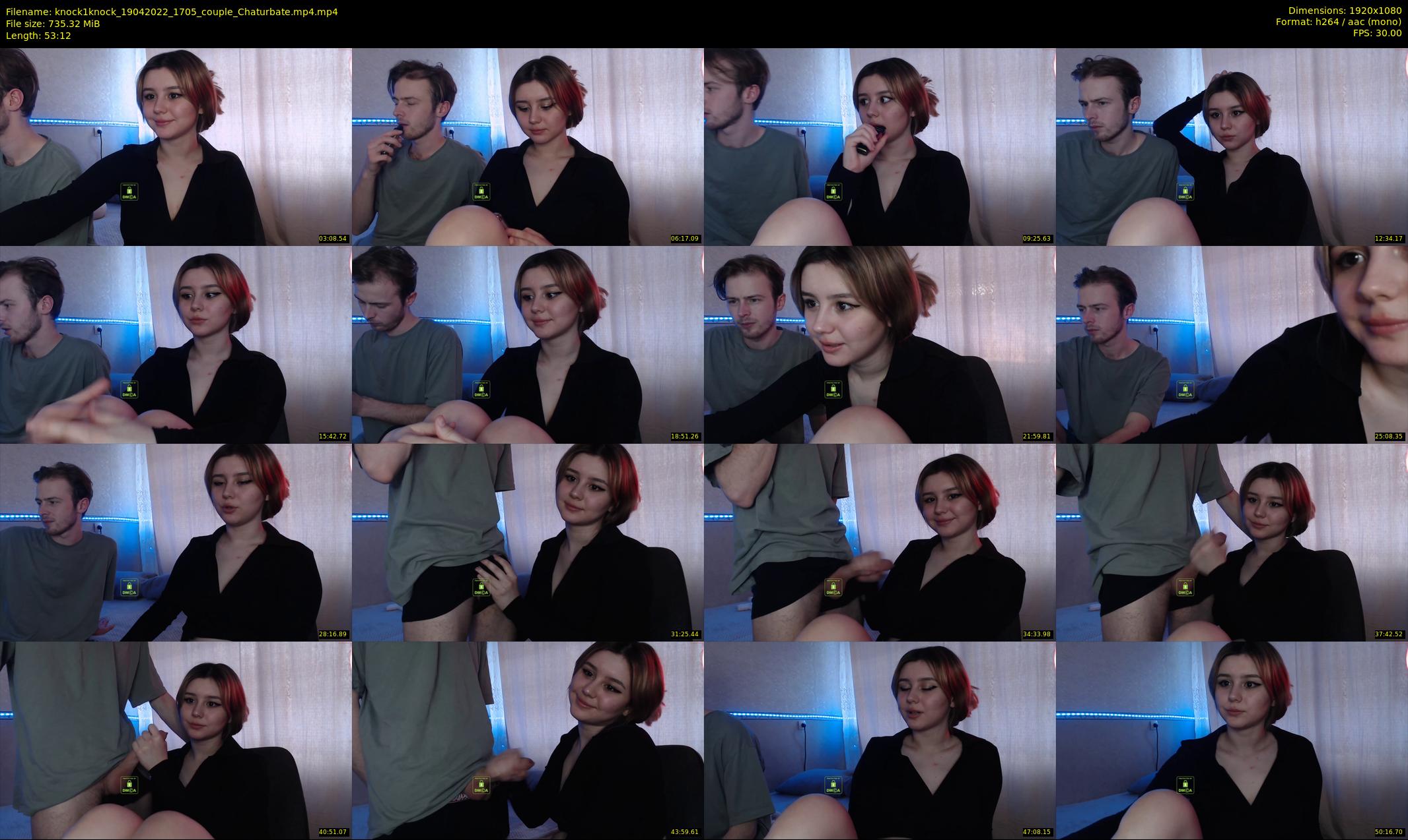 knock1knock — 54 minute Chaturbate couple cam show recording, 1080p, Apr 19, 2022