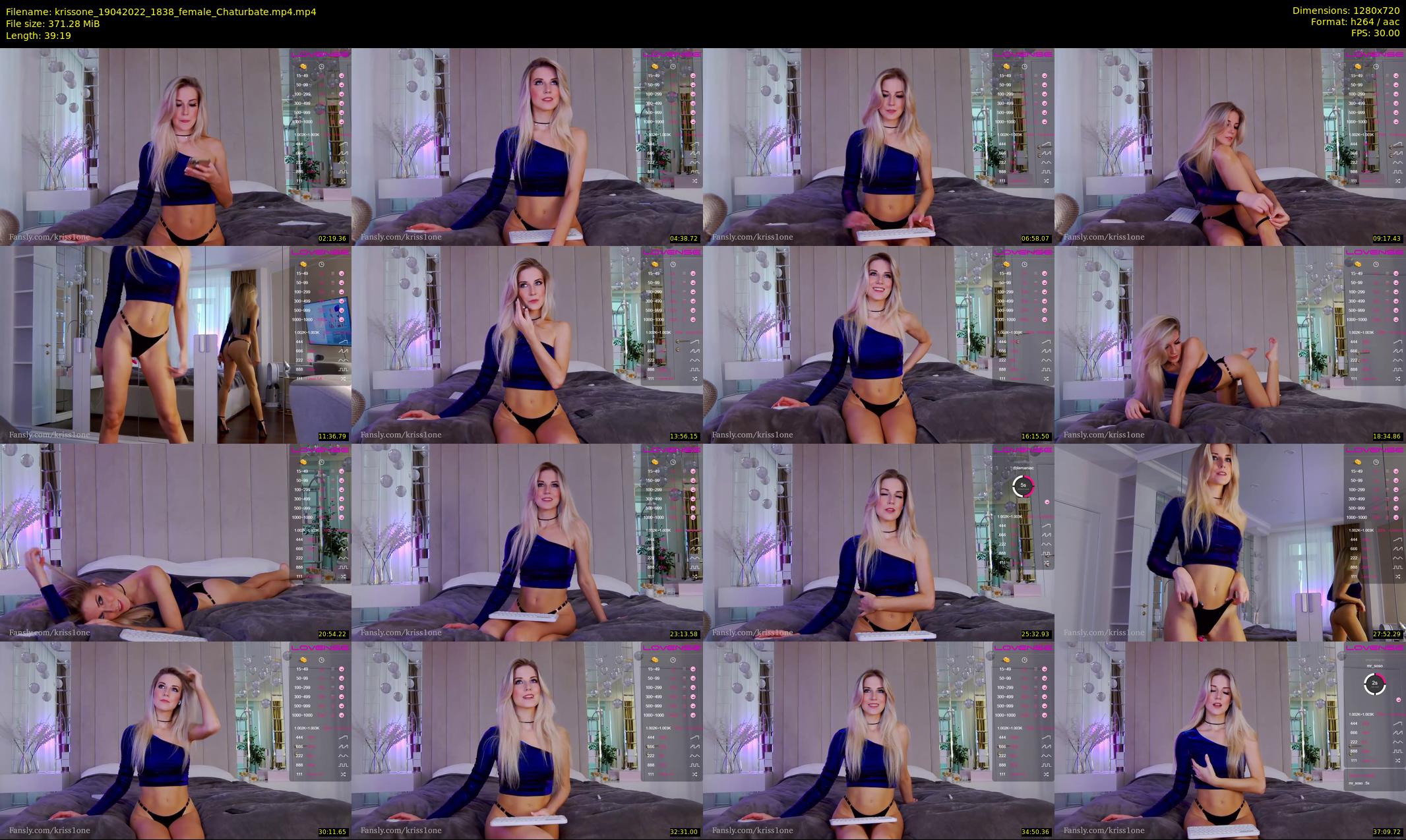 krissone — 40 minute Chaturbate female cam show recording, 720p, Apr 19, 2022