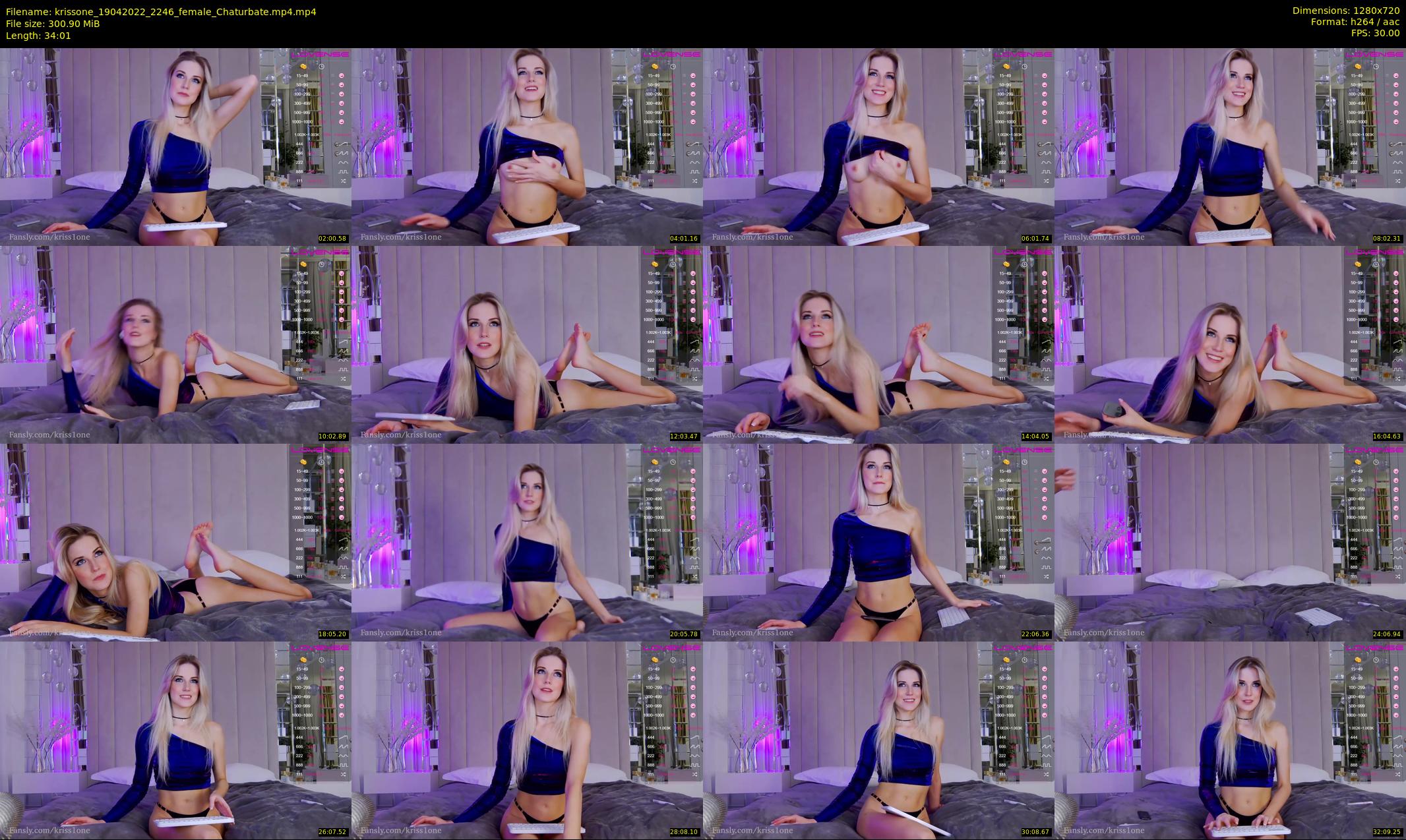 krissone — 35 minute Chaturbate female cam show recording, 720p, Apr 19, 2022