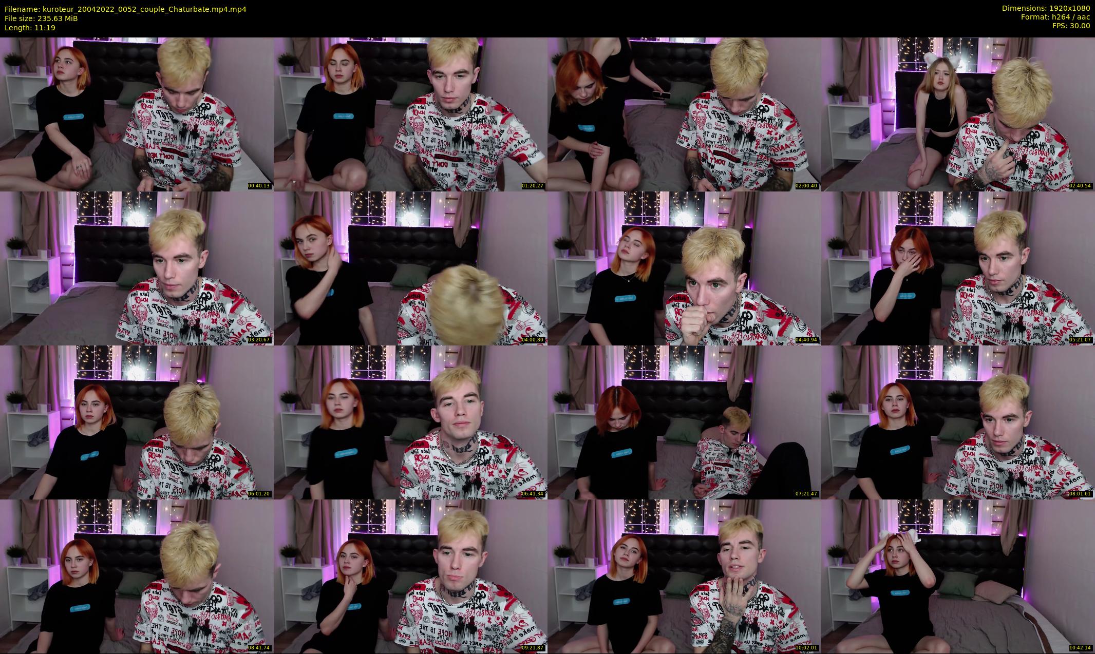 kuroteur — 12 minute Chaturbate couple cam show recording, 1080p, Apr 20, 2022