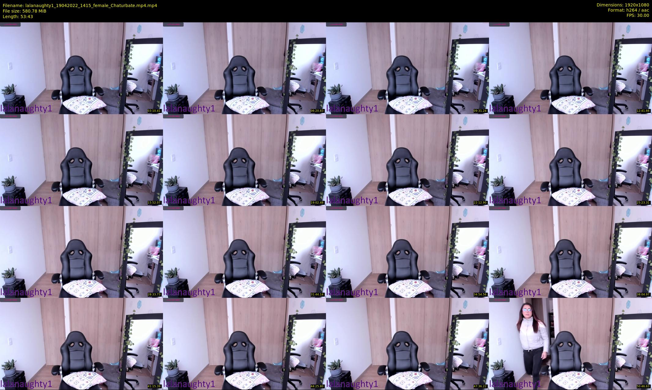 lalanaughty1 — 54 minute Chaturbate female cam show recording, 1080p, Apr 19, 2022