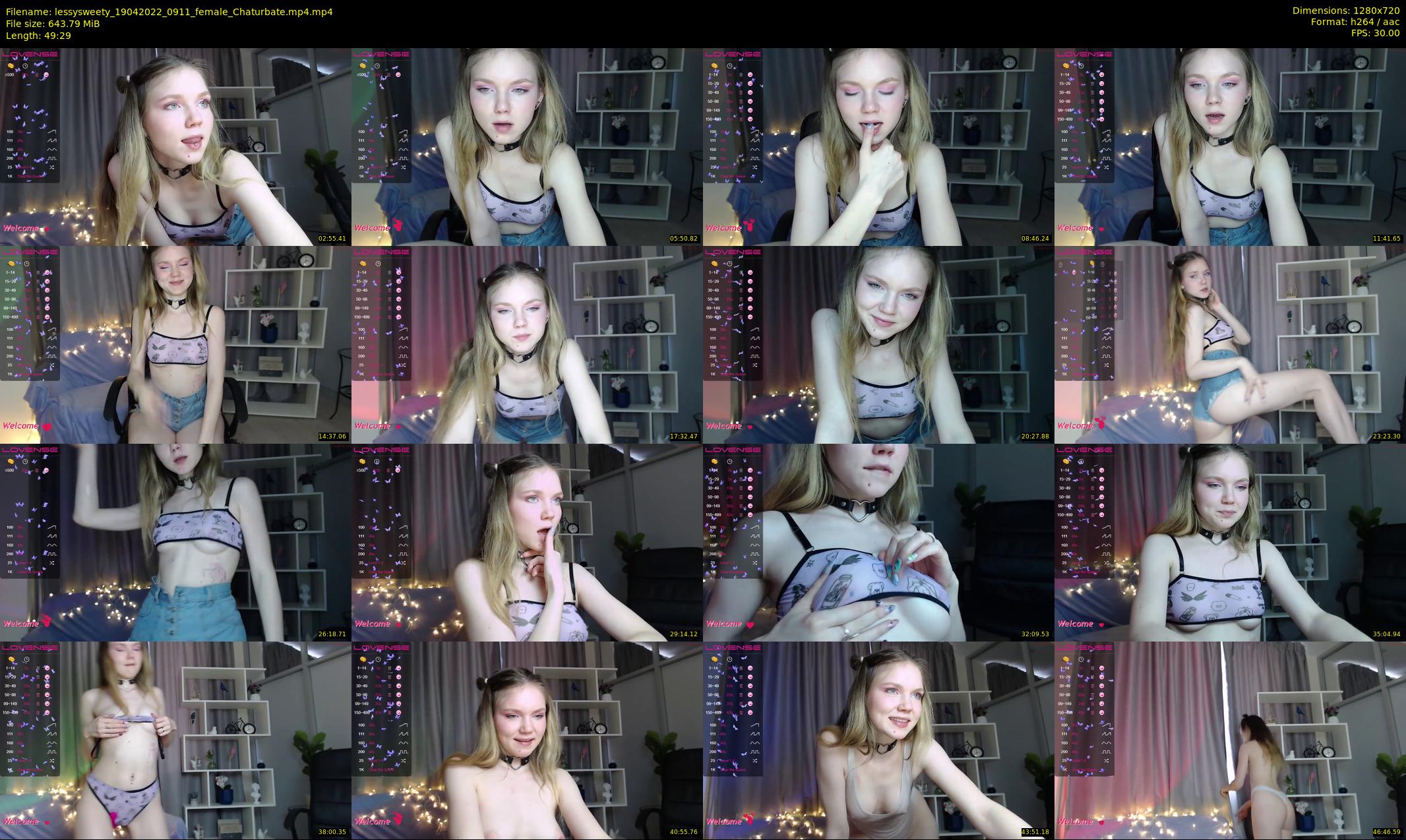 lessysweety — 50 minute Chaturbate female cam show recording, 720p, Apr 19, 2022