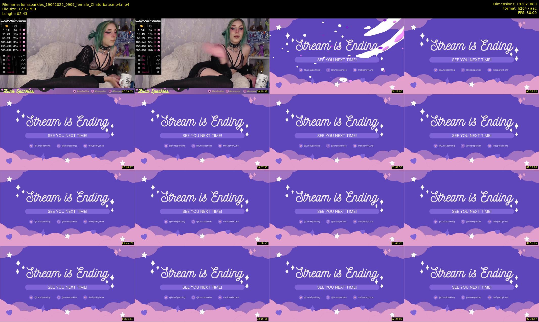 lunasparkles — 3 minute Chaturbate female cam show recording, 1080p, Apr 19, 2022