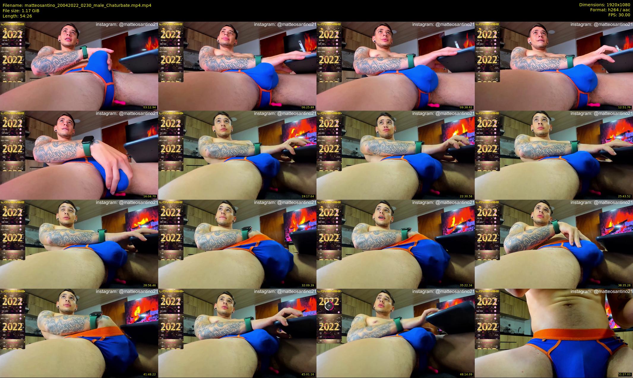 matteosantino — 55 minute Chaturbate male cam show recording, 1080p, Apr 20, 2022