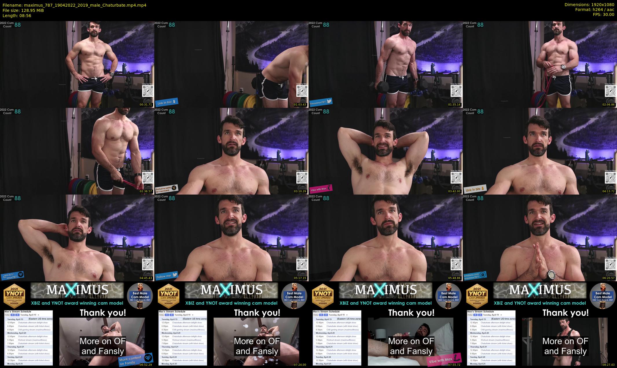 maximus_787 — 9 minute Chaturbate male cam show recording, 1080p, Apr 19, 2022