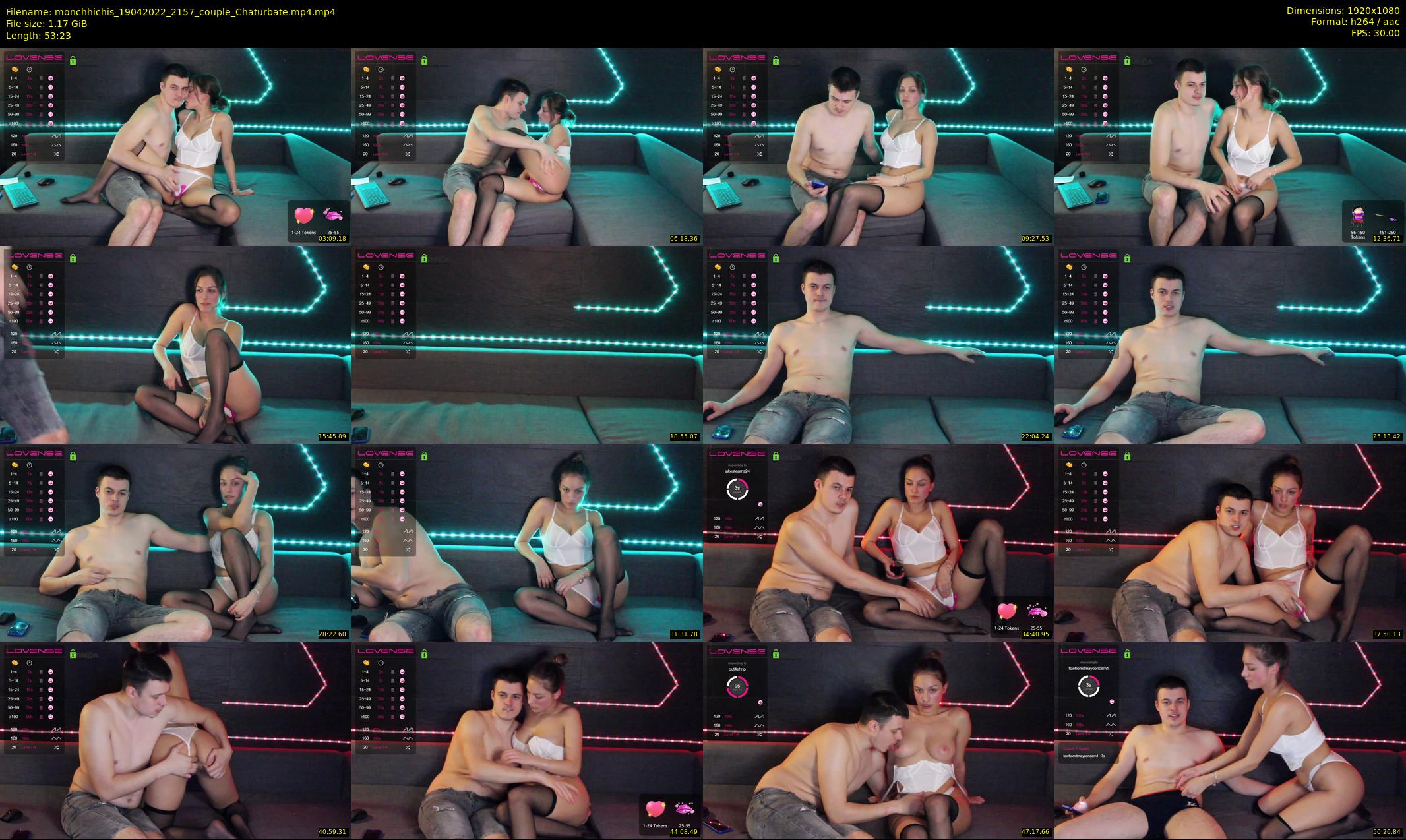 monchhichis — 54 minute Chaturbate couple cam show recording, 1080p, Apr 19, 2022