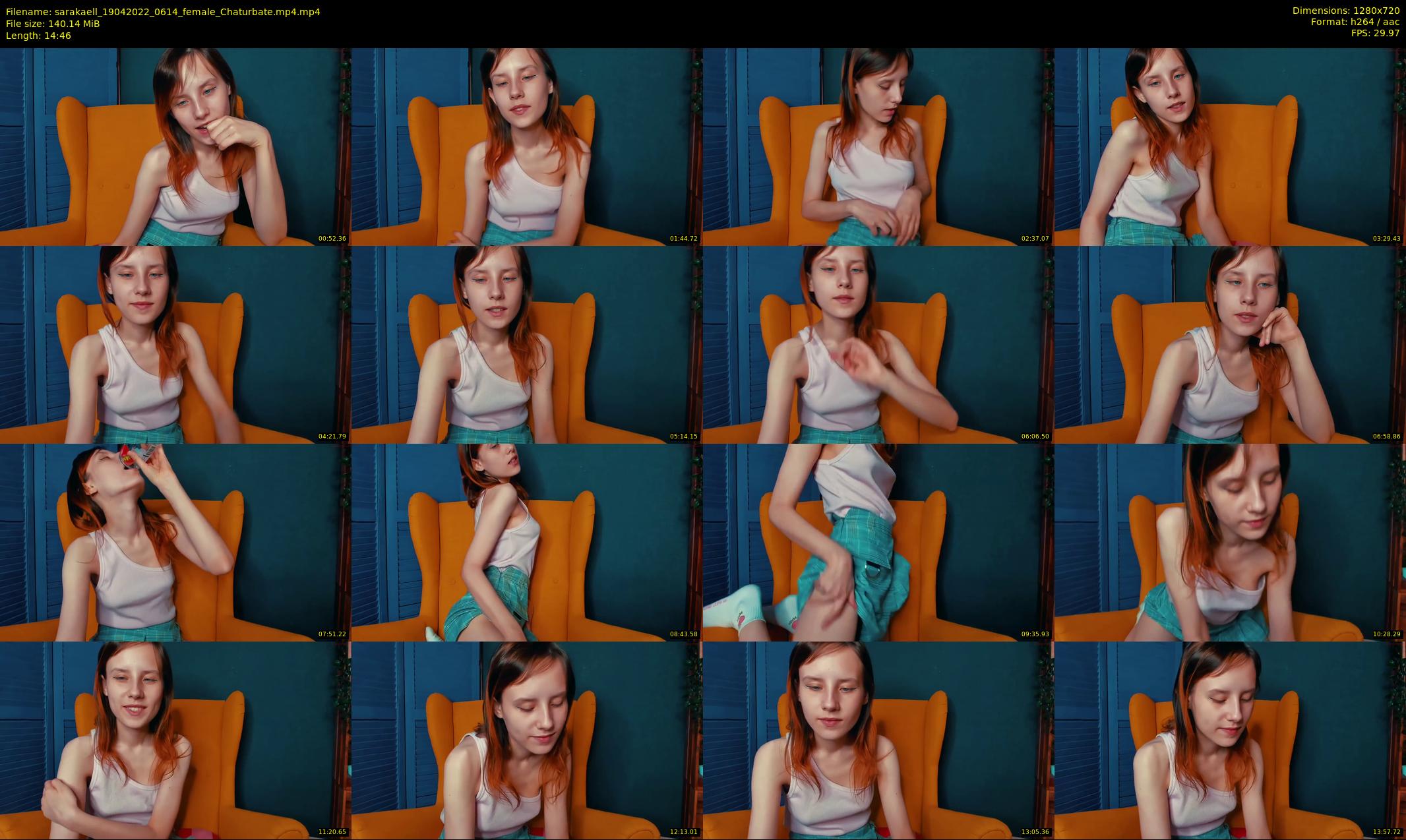 sarakaell — 15 minute Chaturbate female cam show recording, 720p, Apr 19, 2022