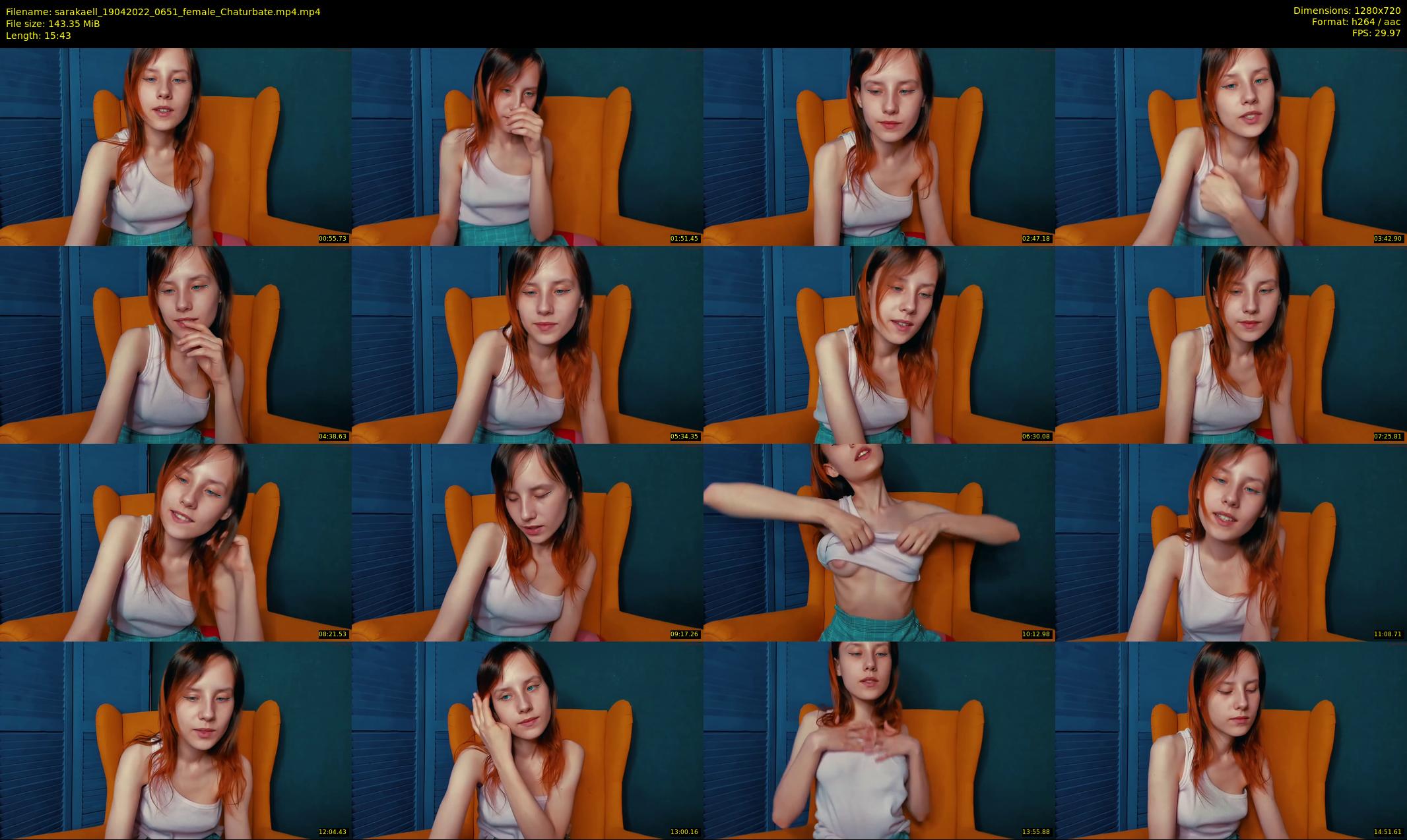 sarakaell — 16 minute Chaturbate female cam show recording, 720p, Apr 19, 2022