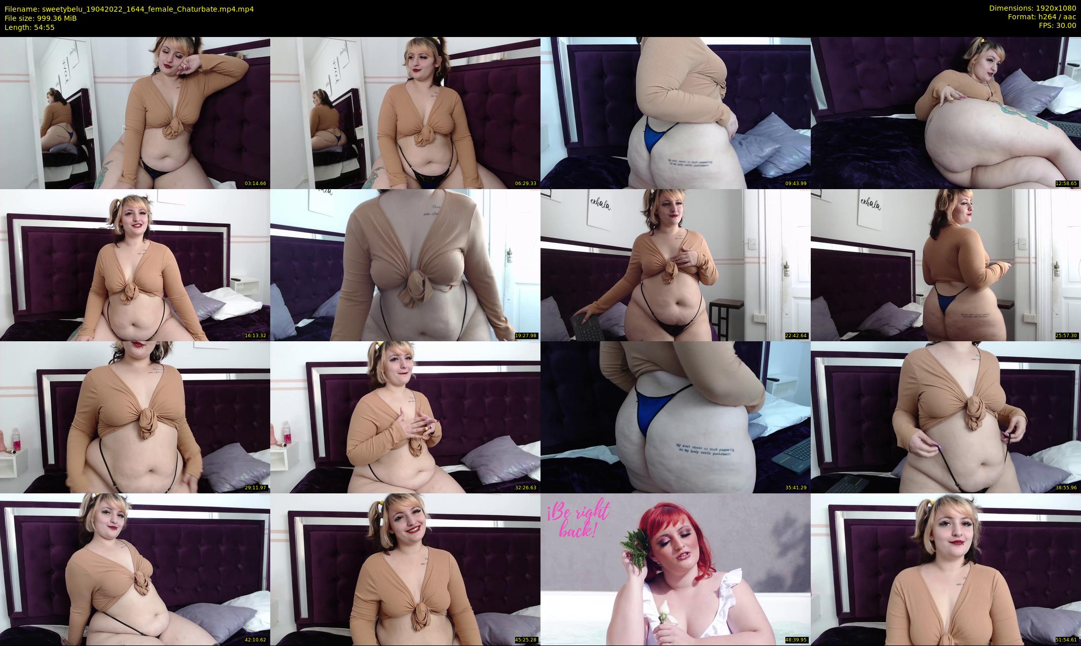 sweetybelu — 55 minute Chaturbate female cam show recording, 1080p, Apr 19, 2022