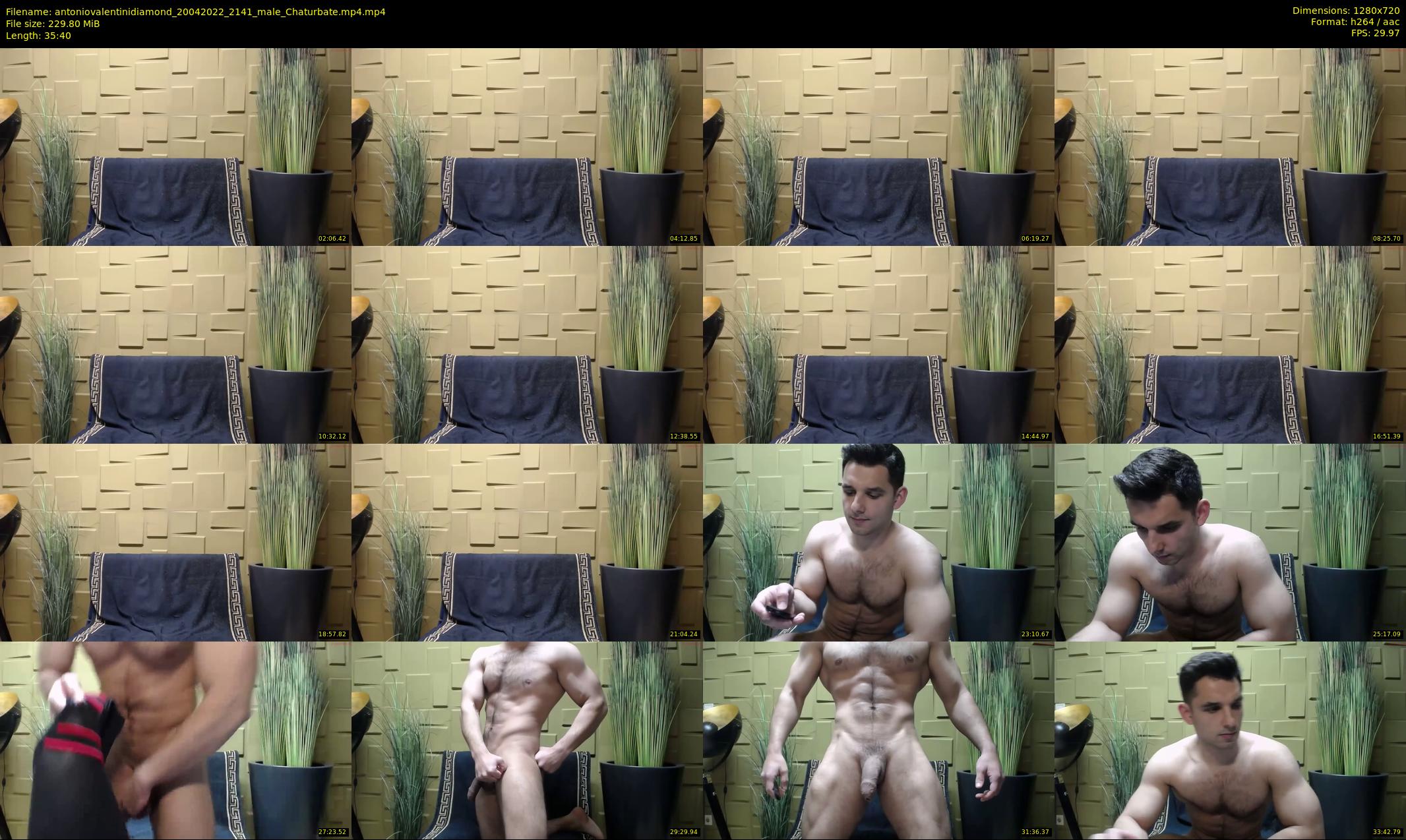 antoniovalentinidiamond — 36 minute Chaturbate male cam show recording, 720p, Apr 20, 2022