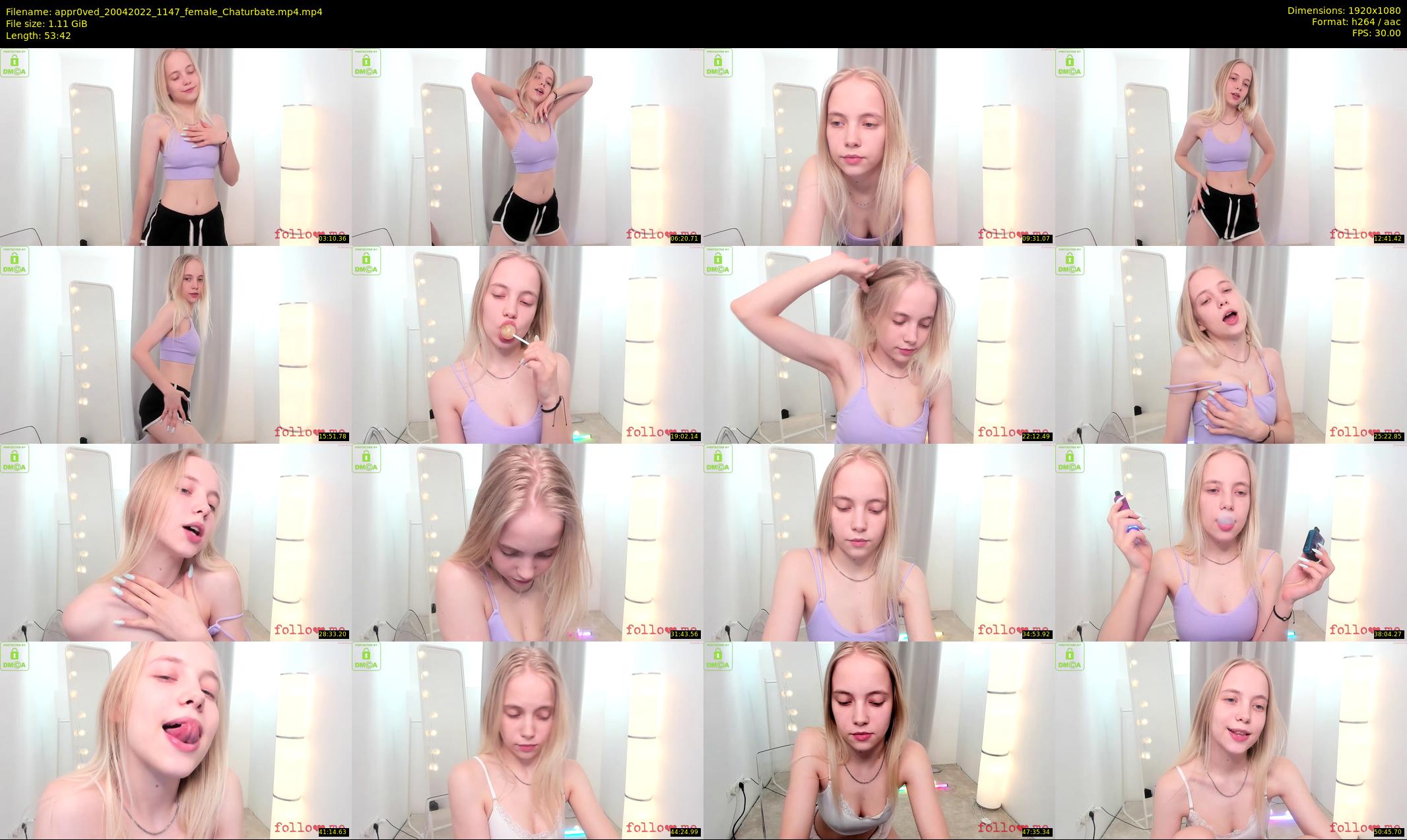 appr0ved — 54 minute Chaturbate female cam show recording, 1080p, Apr 20, 2022
