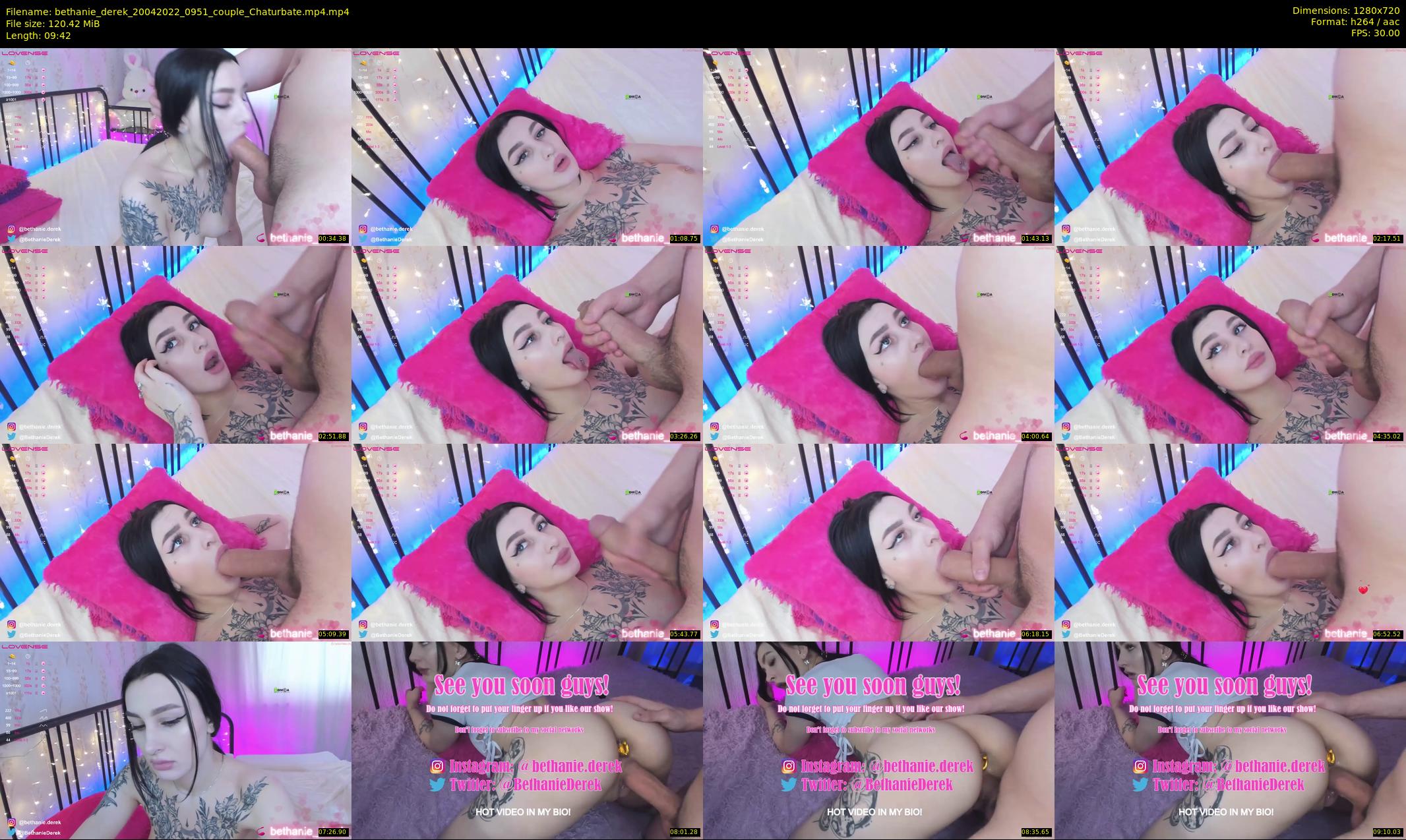 bethanie_derek — 10 minute Chaturbate couple cam show recording, 720p, Apr 20, 2022