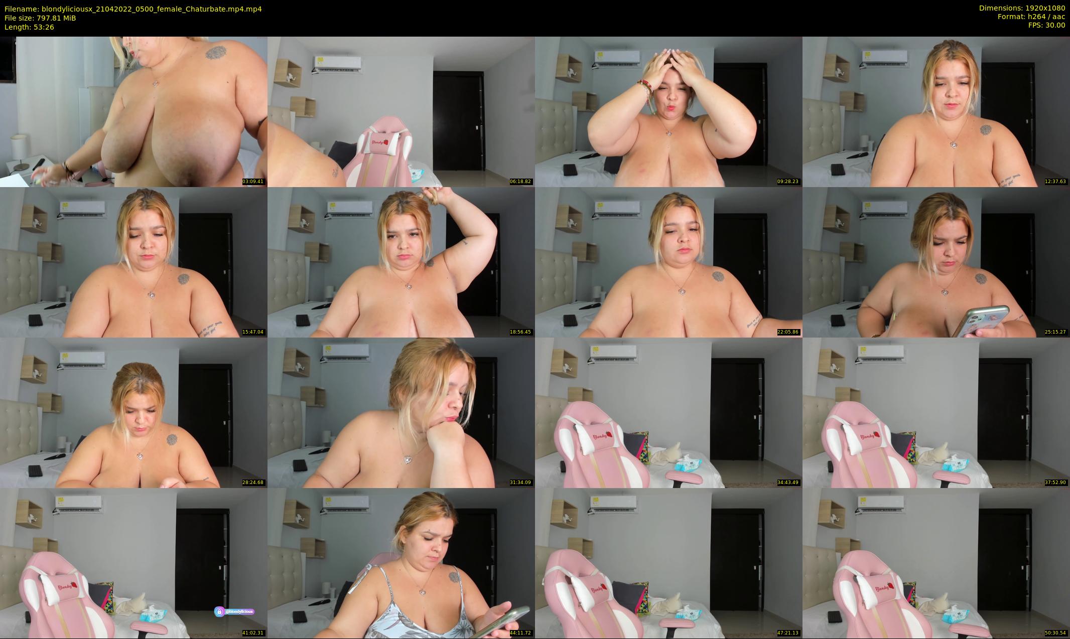 blondyliciousx — 54 minute Chaturbate female cam show recording, 1080p, Apr 21, 2022