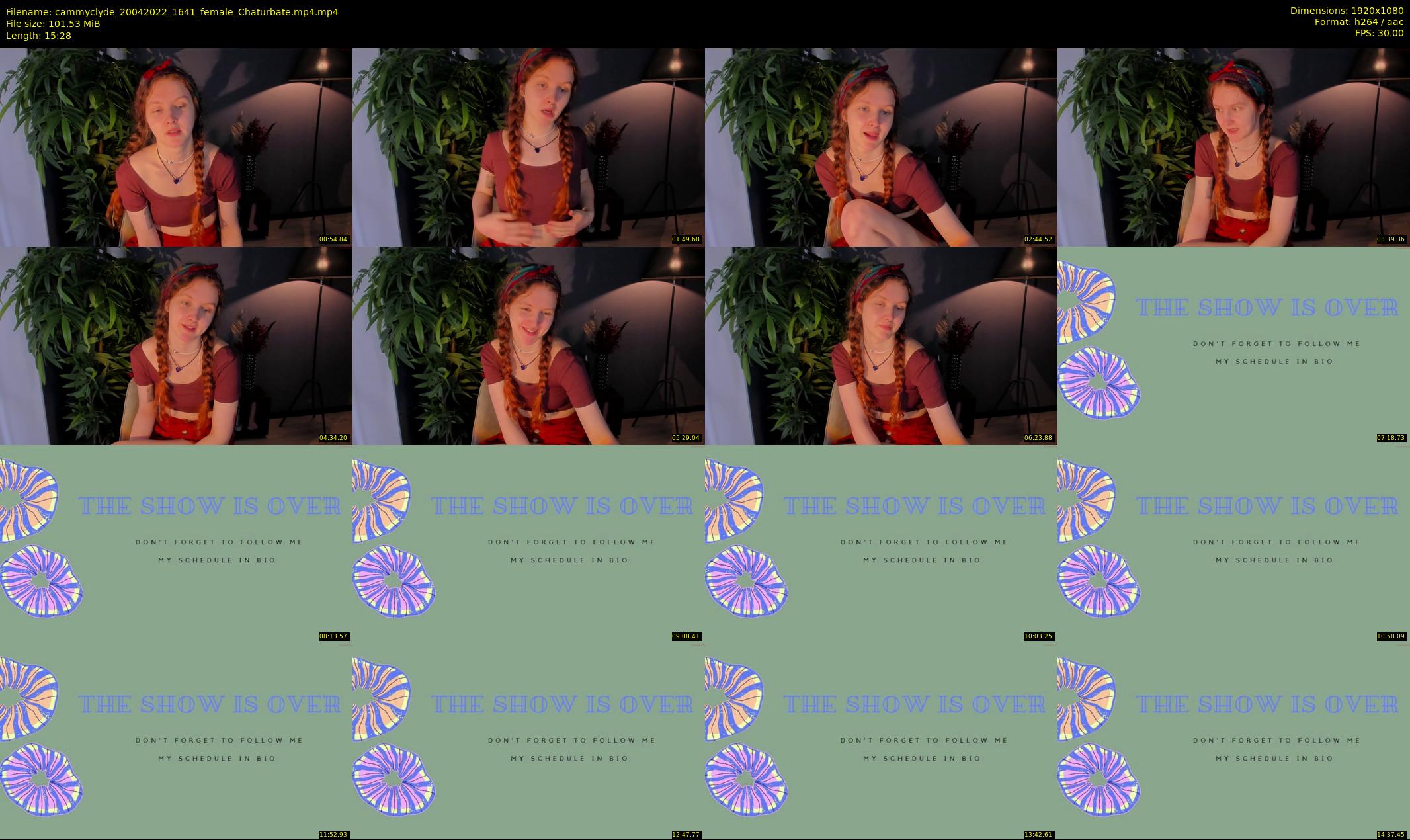 cammyclyde — 16 minute Chaturbate female cam show recording, 1080p, Apr 20, 2022