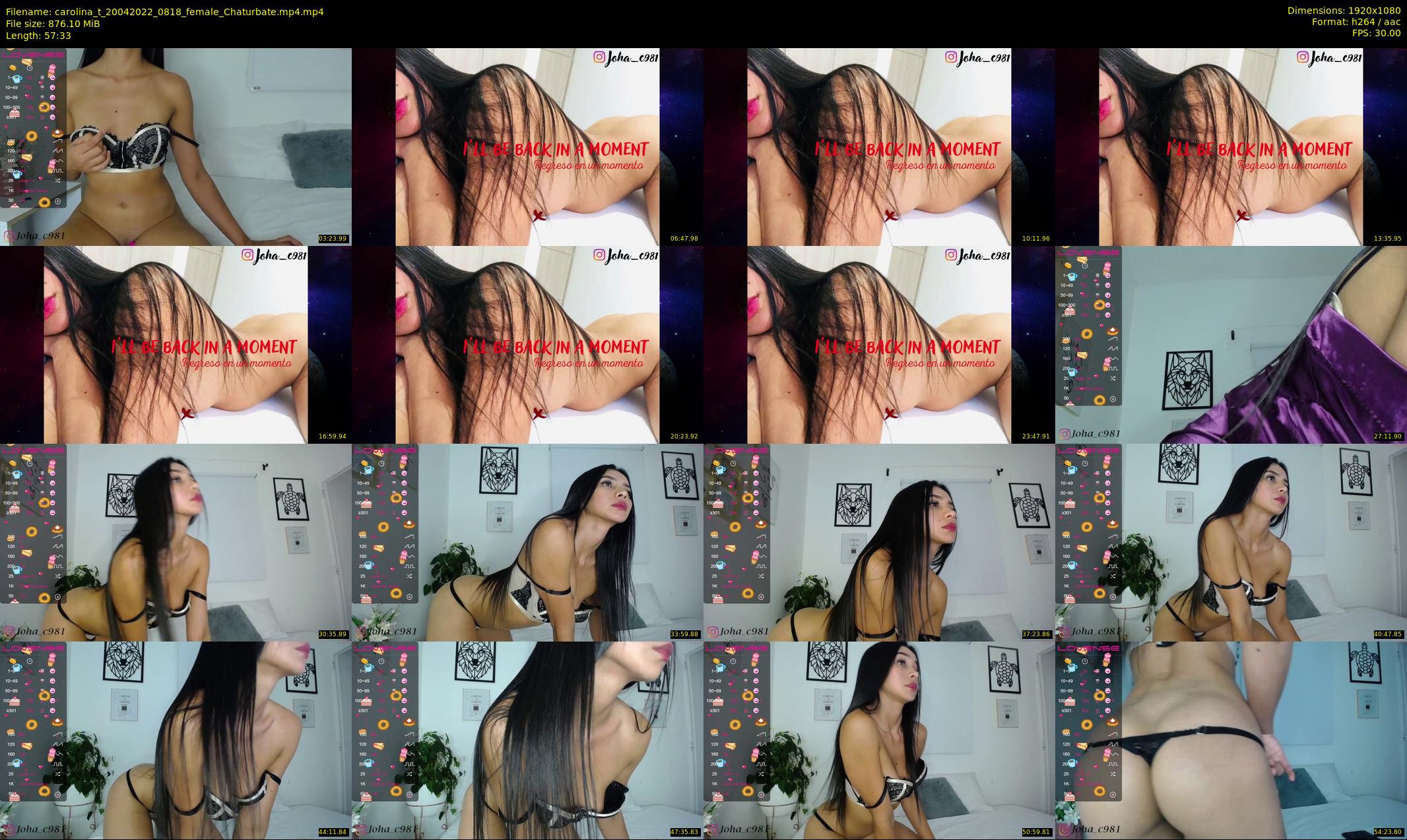 carolina_t — 58 minute Chaturbate female cam show recording, 1080p, Apr 20, 2022