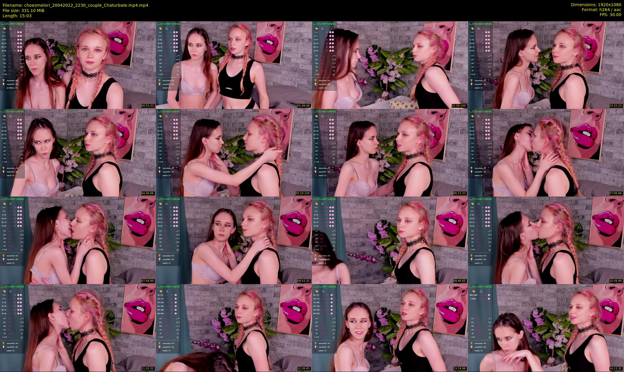 choesmelori — 16 minute Chaturbate couple cam show recording, 1080p, Apr 20, 2022