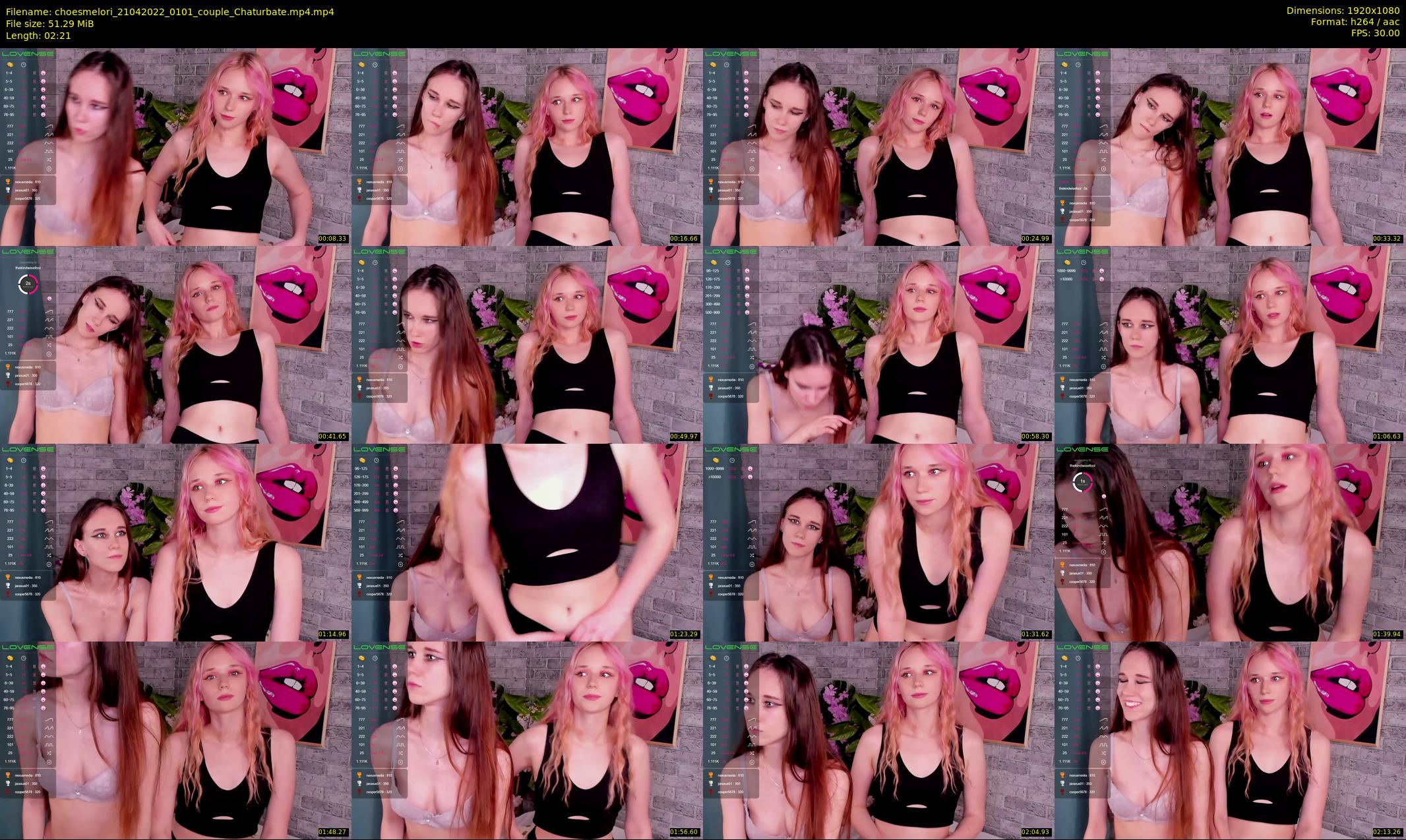 choesmelori — 3 minute Chaturbate couple cam show recording, 1080p, Apr 21, 2022