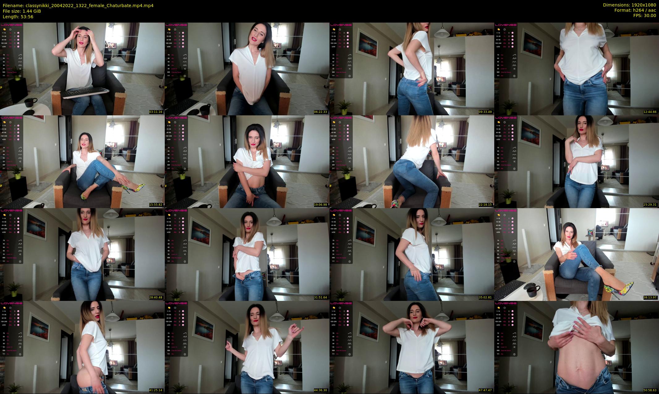 classynikki — 54 minute Chaturbate female cam show recording, 1080p, Apr 20, 2022