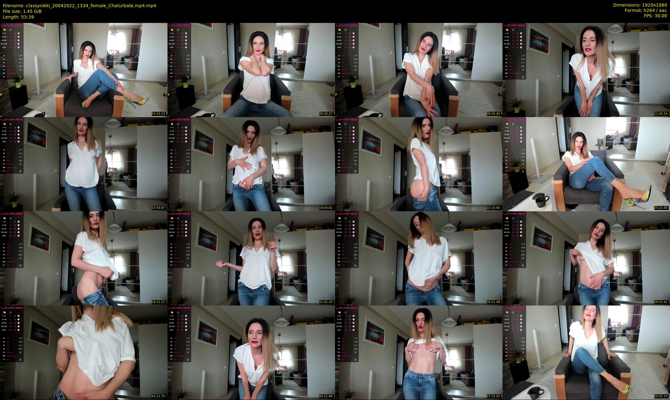 classynikki — 54 minute Chaturbate female cam show recording, 1080p, Apr 20, 2022