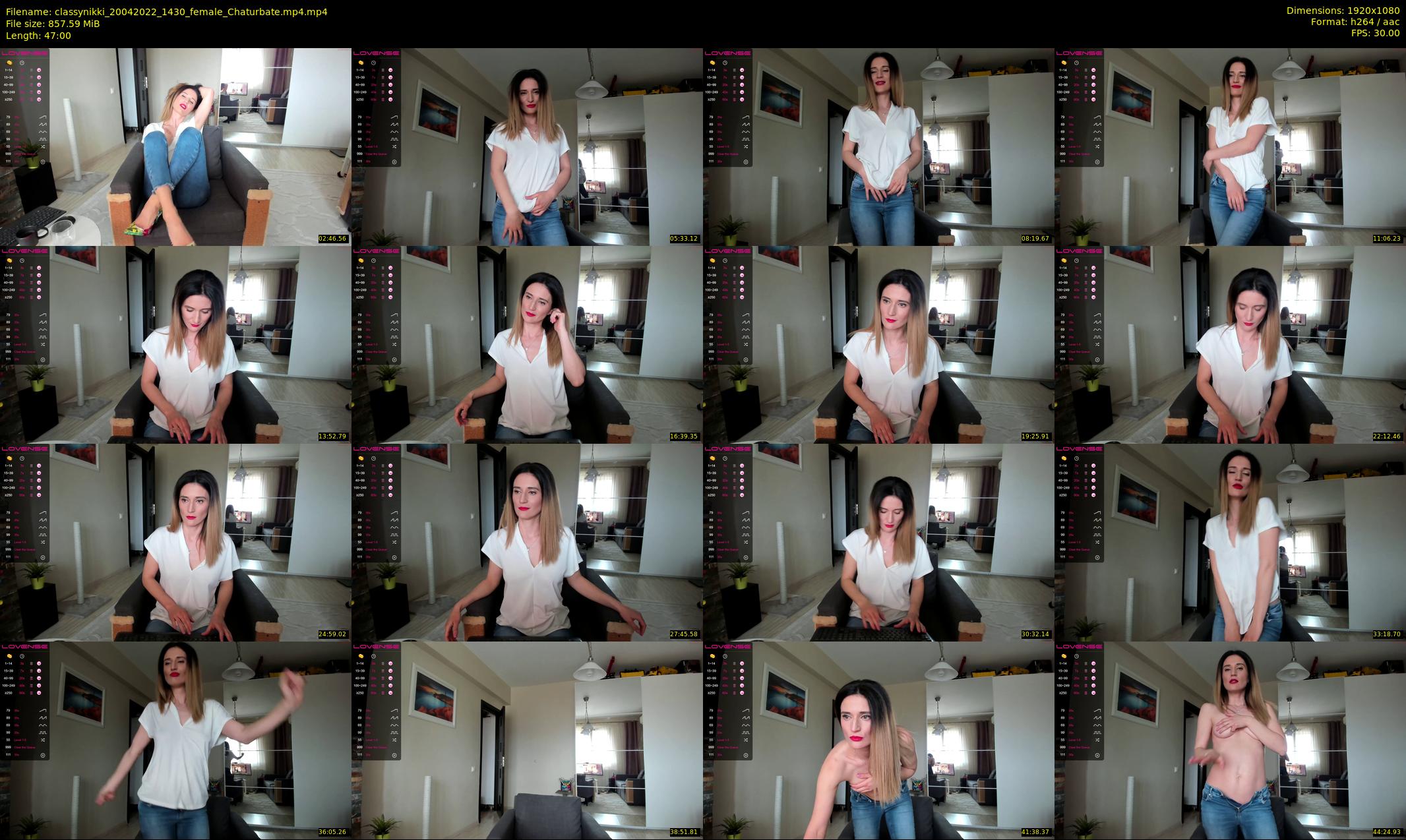 classynikki — 47 minute Chaturbate female cam show recording, 1080p, Apr 20, 2022