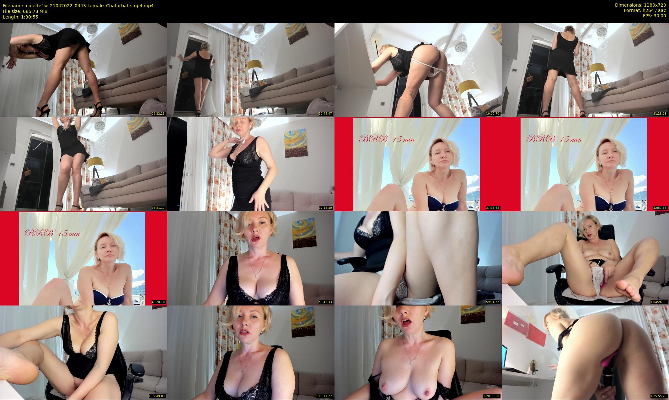 colette1w — 91 minute Chaturbate female cam show recording, 720p, Apr 21, 2022