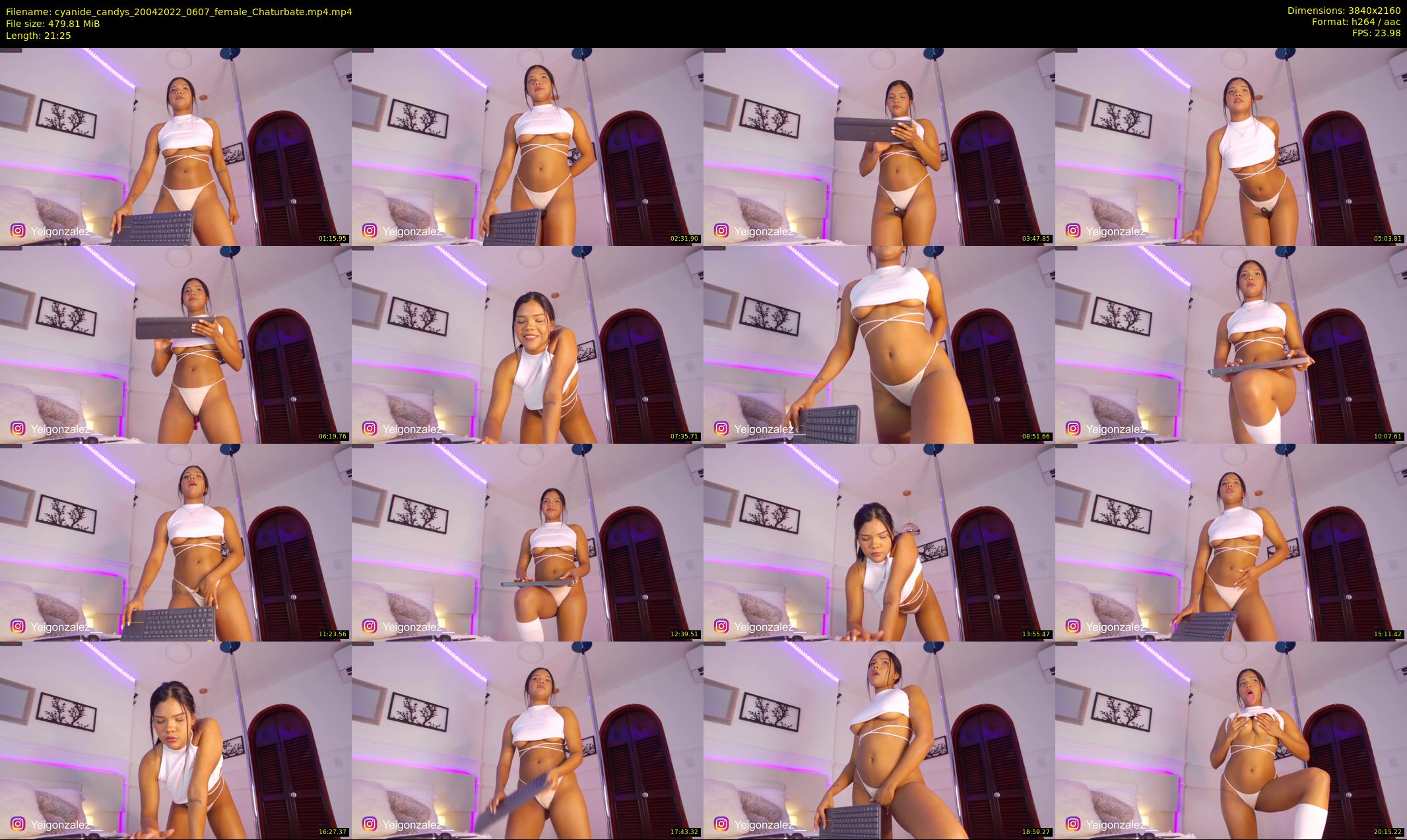 cyanide_candys — 22 minute Chaturbate female cam show recording, 4K, Apr 20, 2022