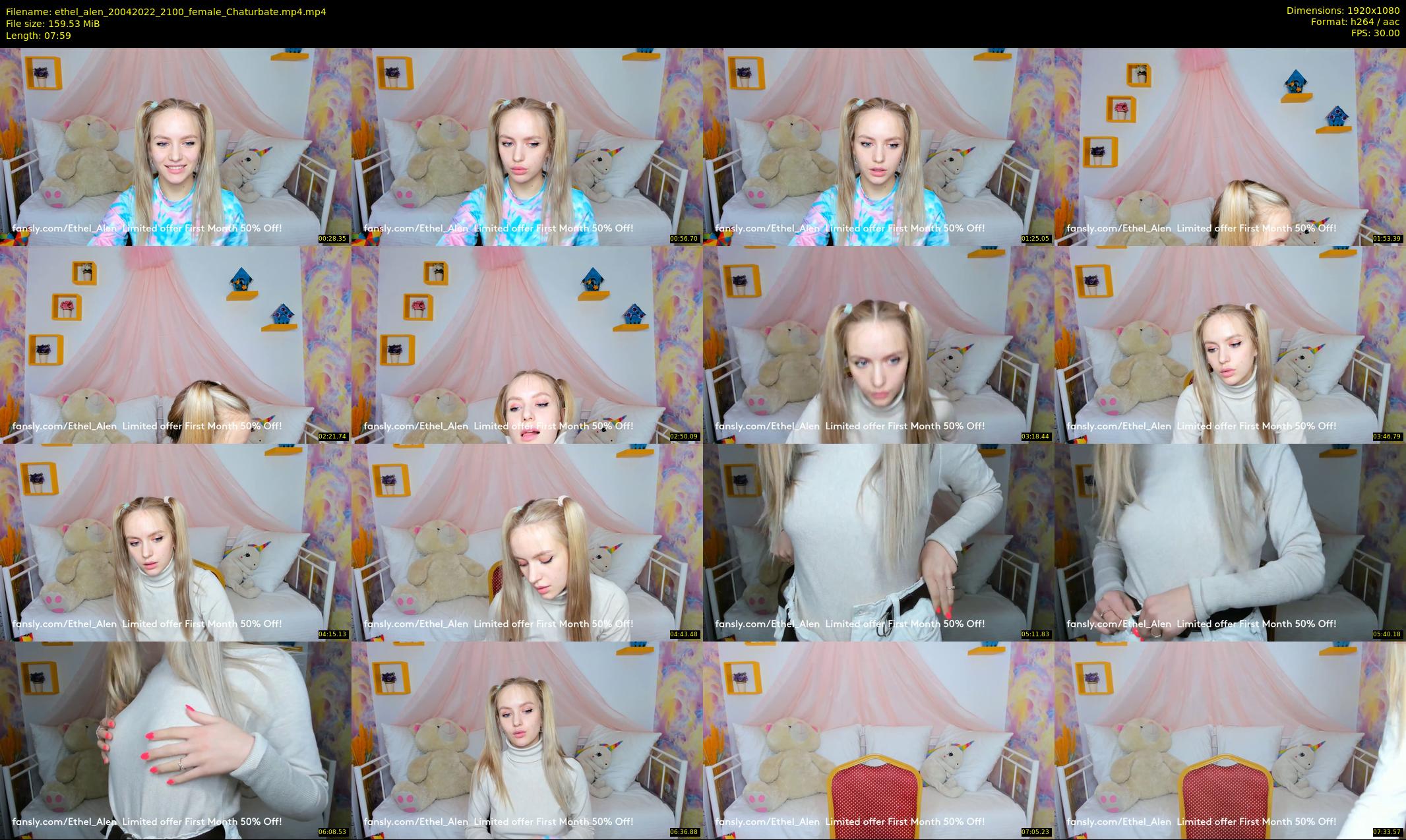 ethel_alen — 8 minute Chaturbate female cam show recording, 1080p, Apr 20, 2022
