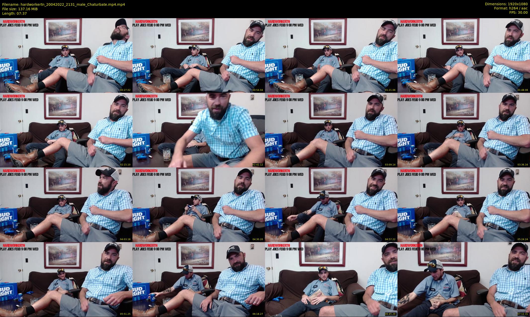 hardworkertn — 8 minute Chaturbate male cam show recording, 1080p, Apr 20, 2022