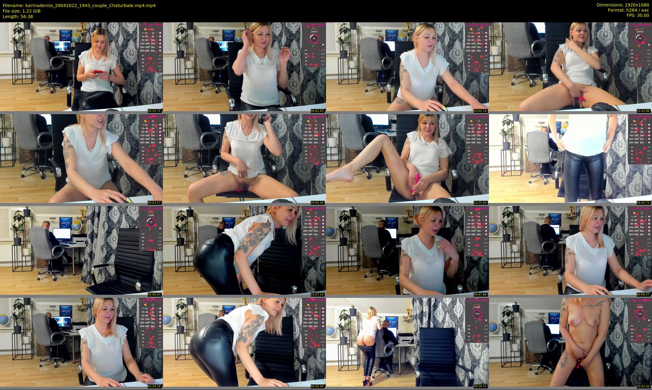 karinadeniss — 57 minute Chaturbate couple cam show recording, 1080p, Apr 20, 2022