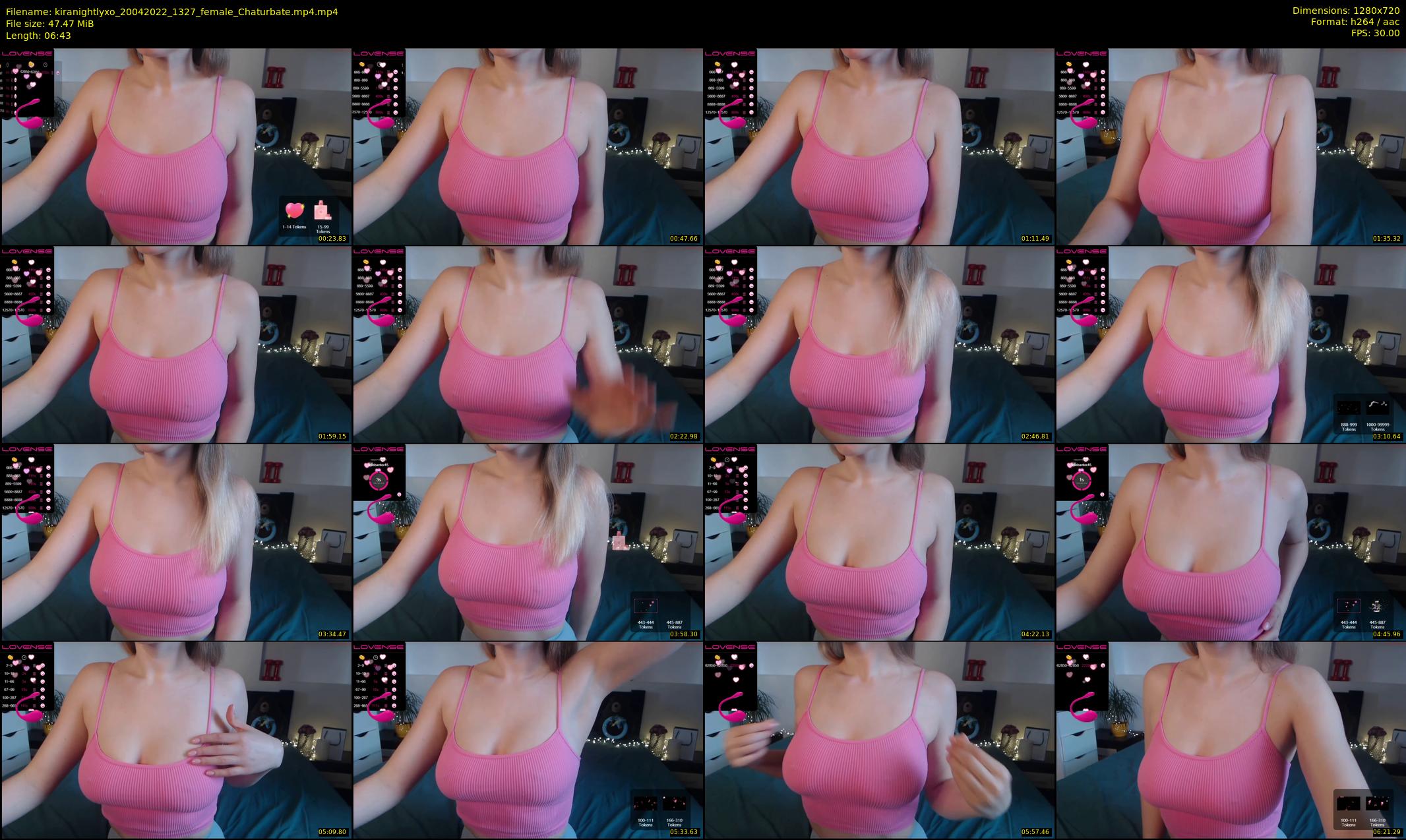 kiranightlyxo — 7 minute Chaturbate female cam show recording, 720p, Apr 20, 2022