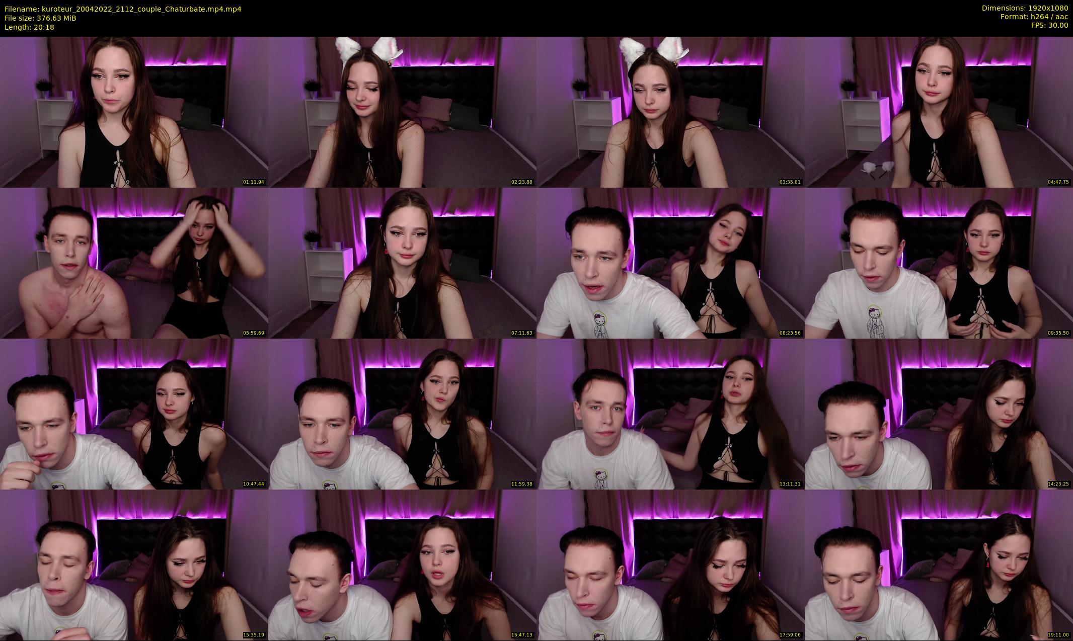 kuroteur — 21 minute Chaturbate couple cam show recording, 1080p, Apr 20, 2022