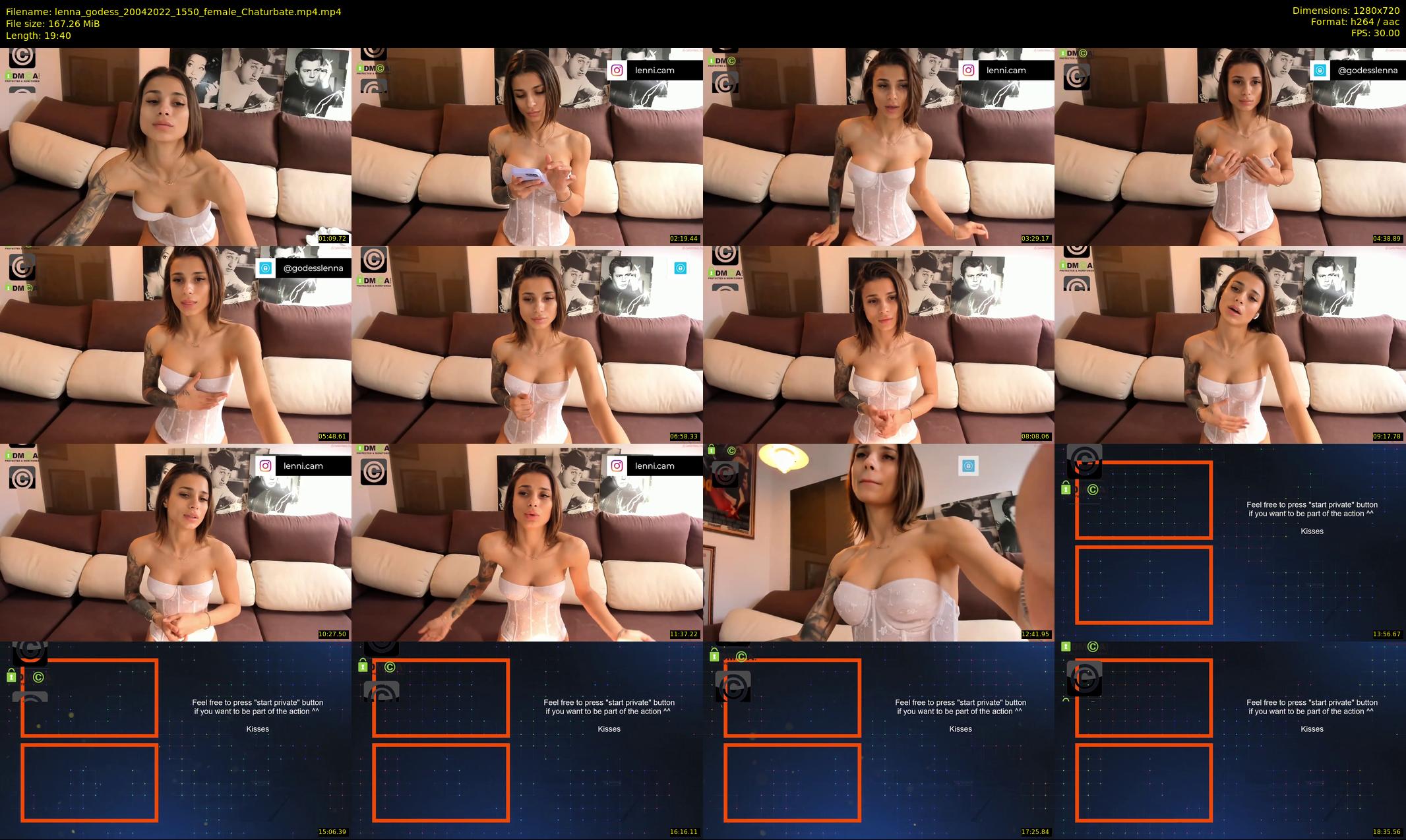 lenna_godess — 20 minute Chaturbate female cam show recording, 720p, Apr 20, 2022