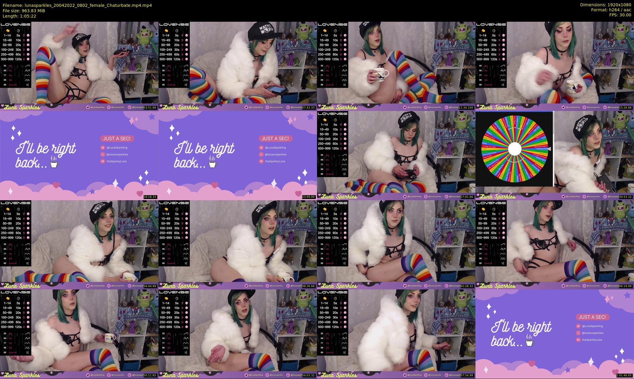 lunasparkles — 66 minute Chaturbate female cam show recording, 1080p, Apr 20, 2022