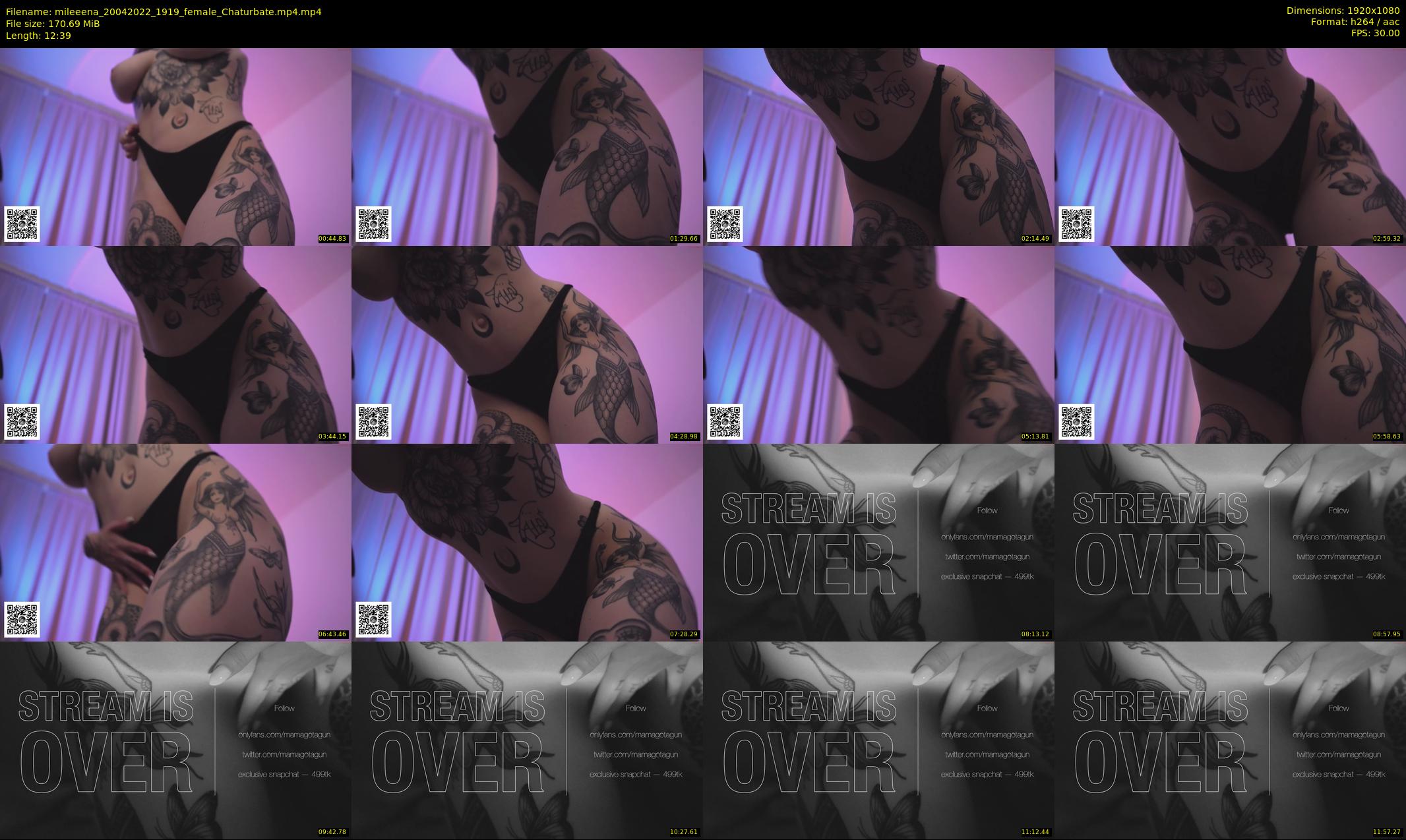 mileeena — 13 minute Chaturbate female cam show recording, 1080p, Apr 20, 2022