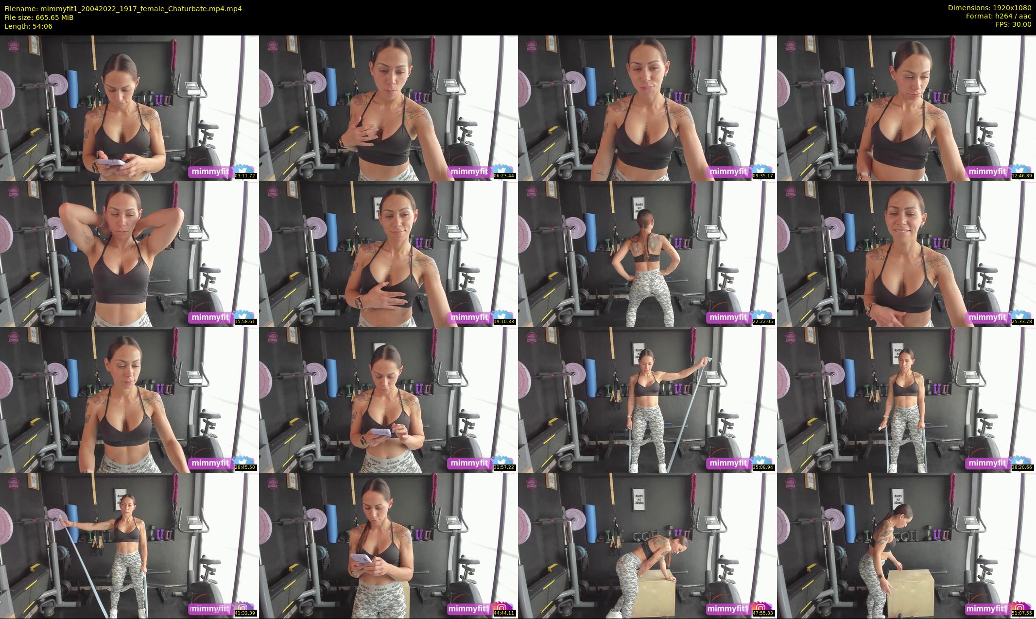 mimmyfit1 — 55 minute Chaturbate female cam show recording, 1080p, Apr 20, 2022