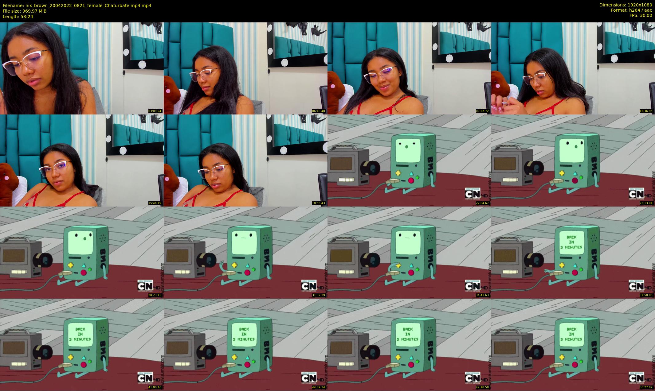 nix_brown — 54 minute Chaturbate female cam show recording, 1080p, Apr 20, 2022
