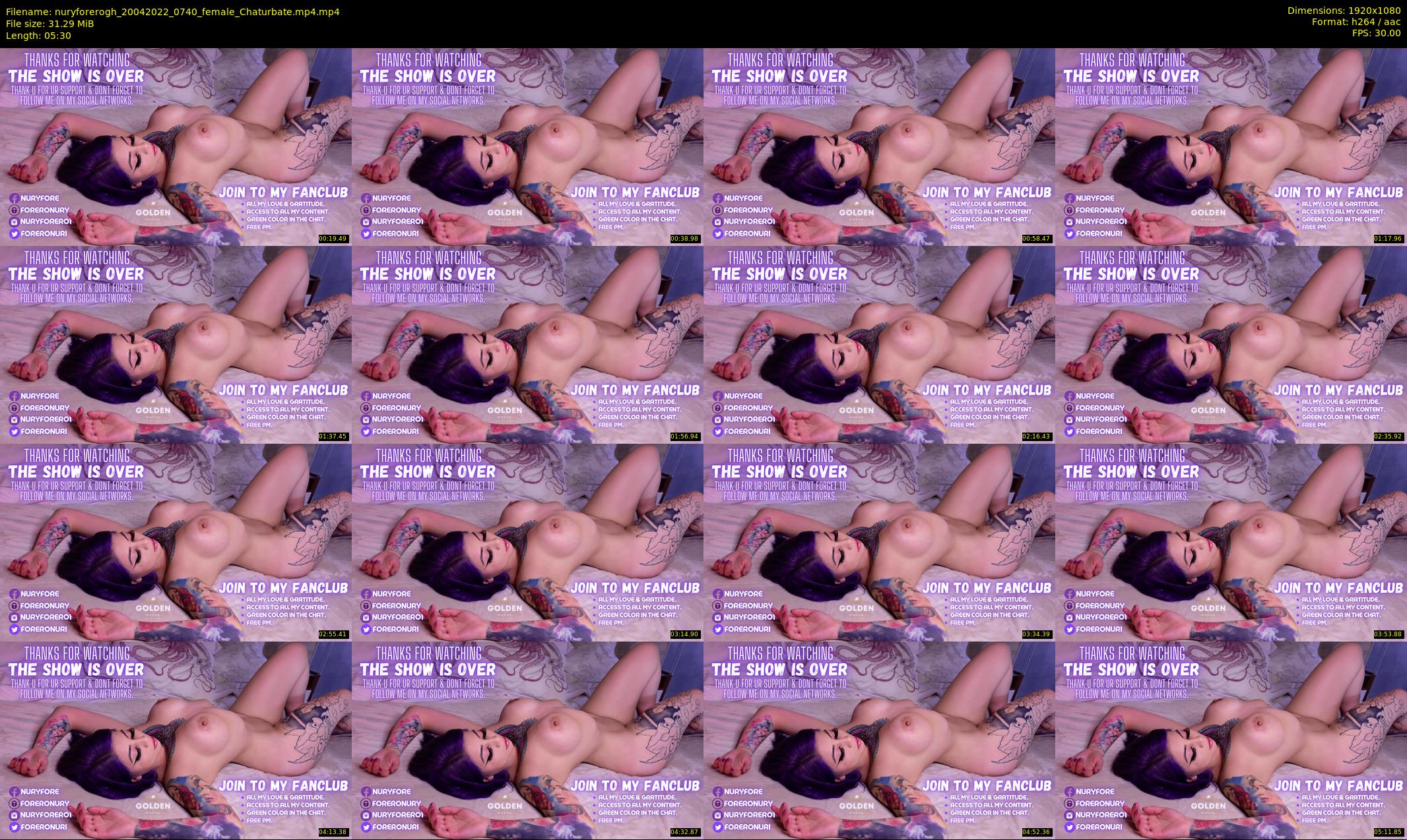 nuryforerogh — 6 minute Chaturbate female cam show recording, 1080p, Apr 20, 2022