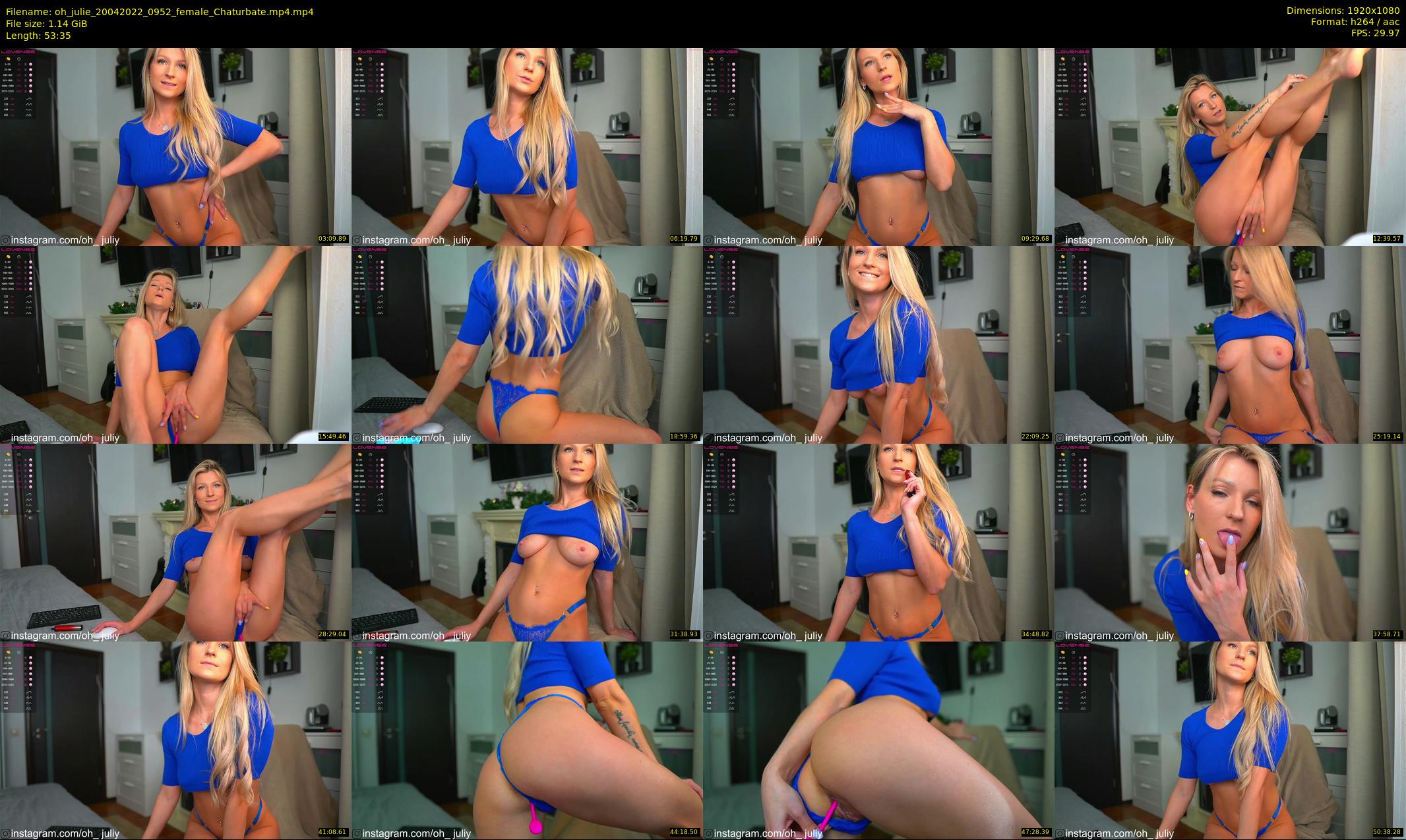 oh_julie — 54 minute Chaturbate female cam show recording, 1080p, Apr 20, 2022
