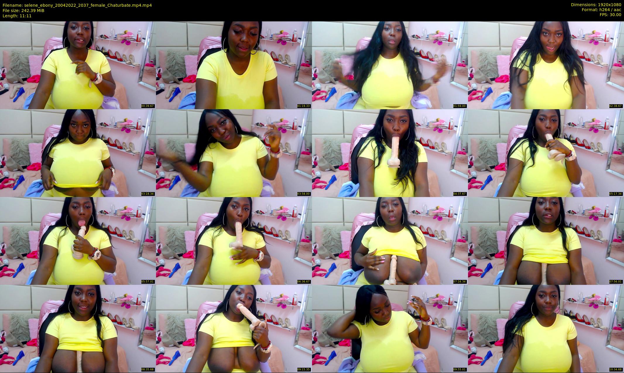 selene_ebony — 12 minute Chaturbate female cam show recording, 1080p, Apr 20, 2022