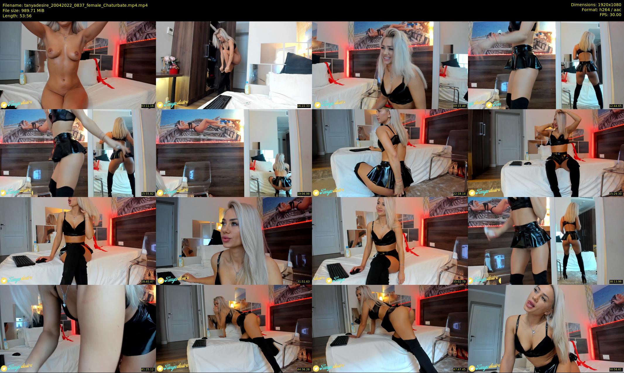 tanyadesire — 54 minute Chaturbate female cam show recording, 1080p, Apr 20, 2022