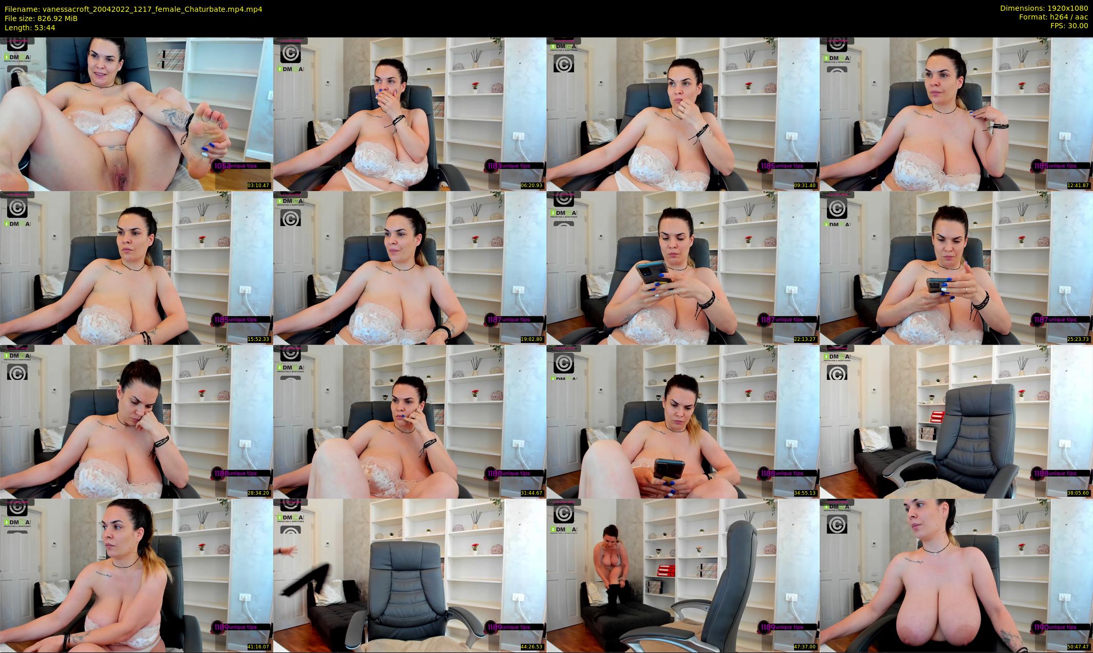 vanessacroft — 54 minute Chaturbate female cam show recording, 1080p, Apr 20, 2022
