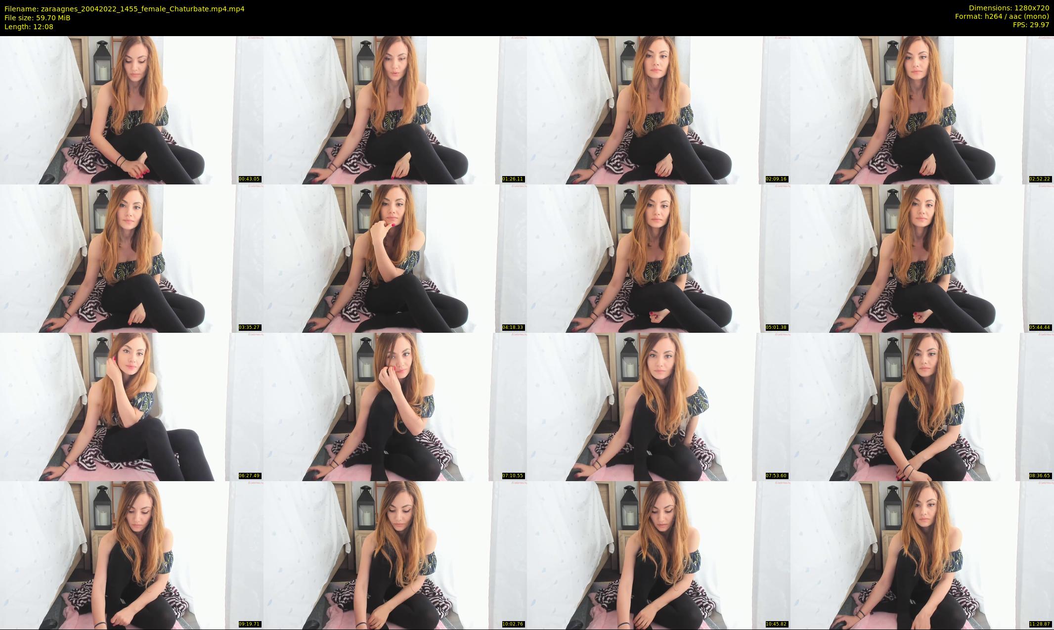 zaraagnes — 13 minute Chaturbate female cam show recording, 720p, Apr 20, 2022