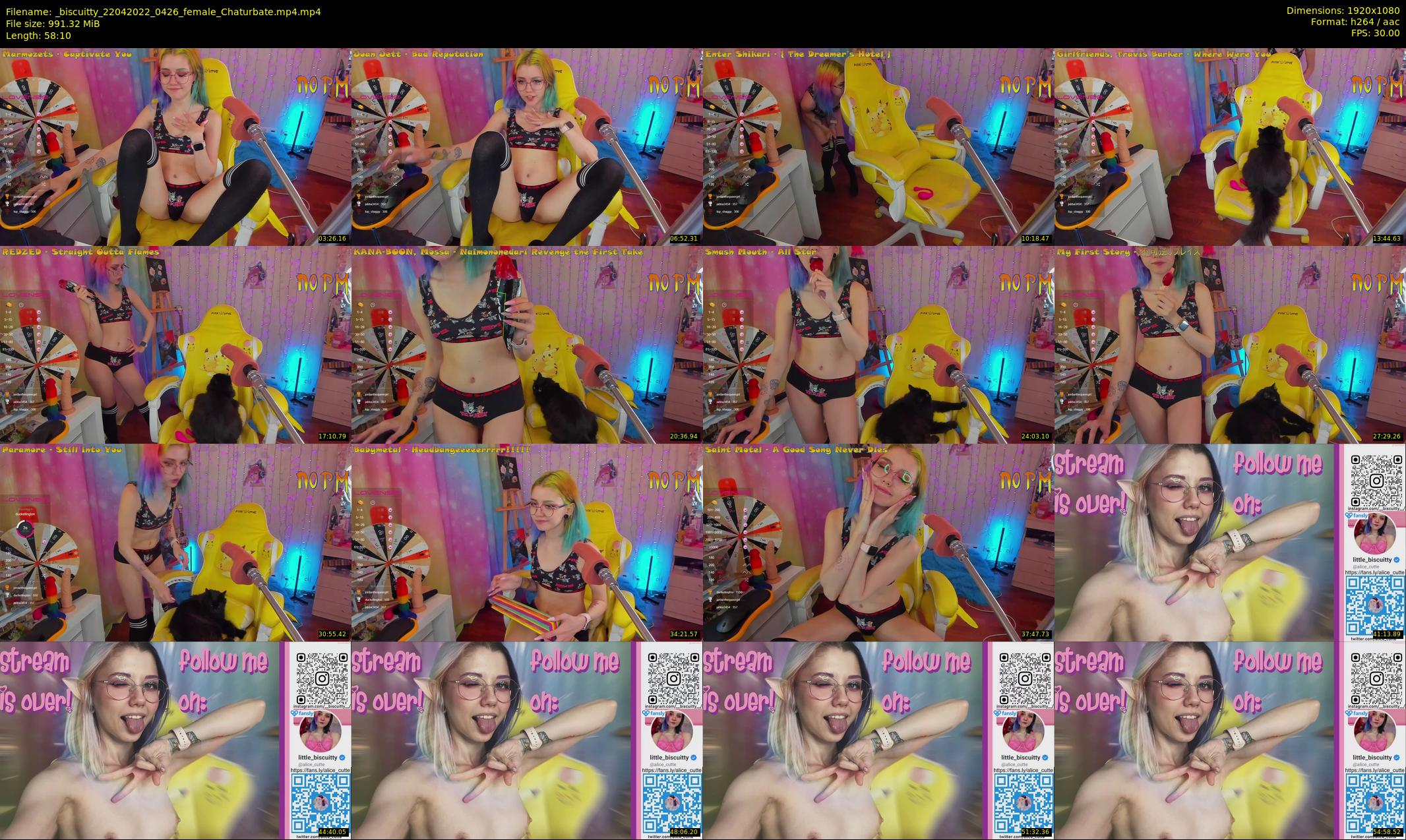 _biscuitty — 59 minute Chaturbate female cam show recording, 1080p, Apr 22, 2022