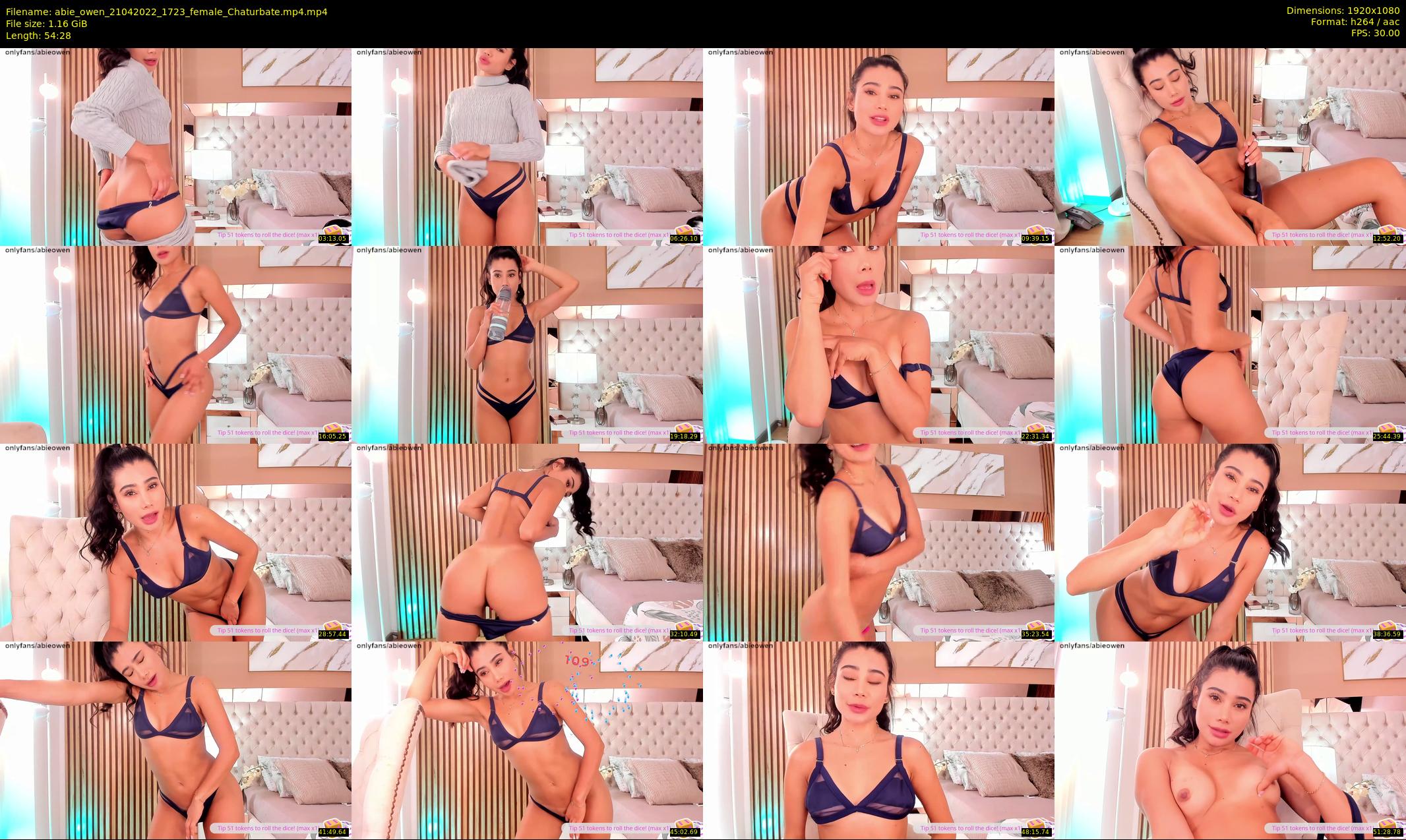 abie_owen — 55 minute Chaturbate female cam show recording, 1080p, Apr 21, 2022