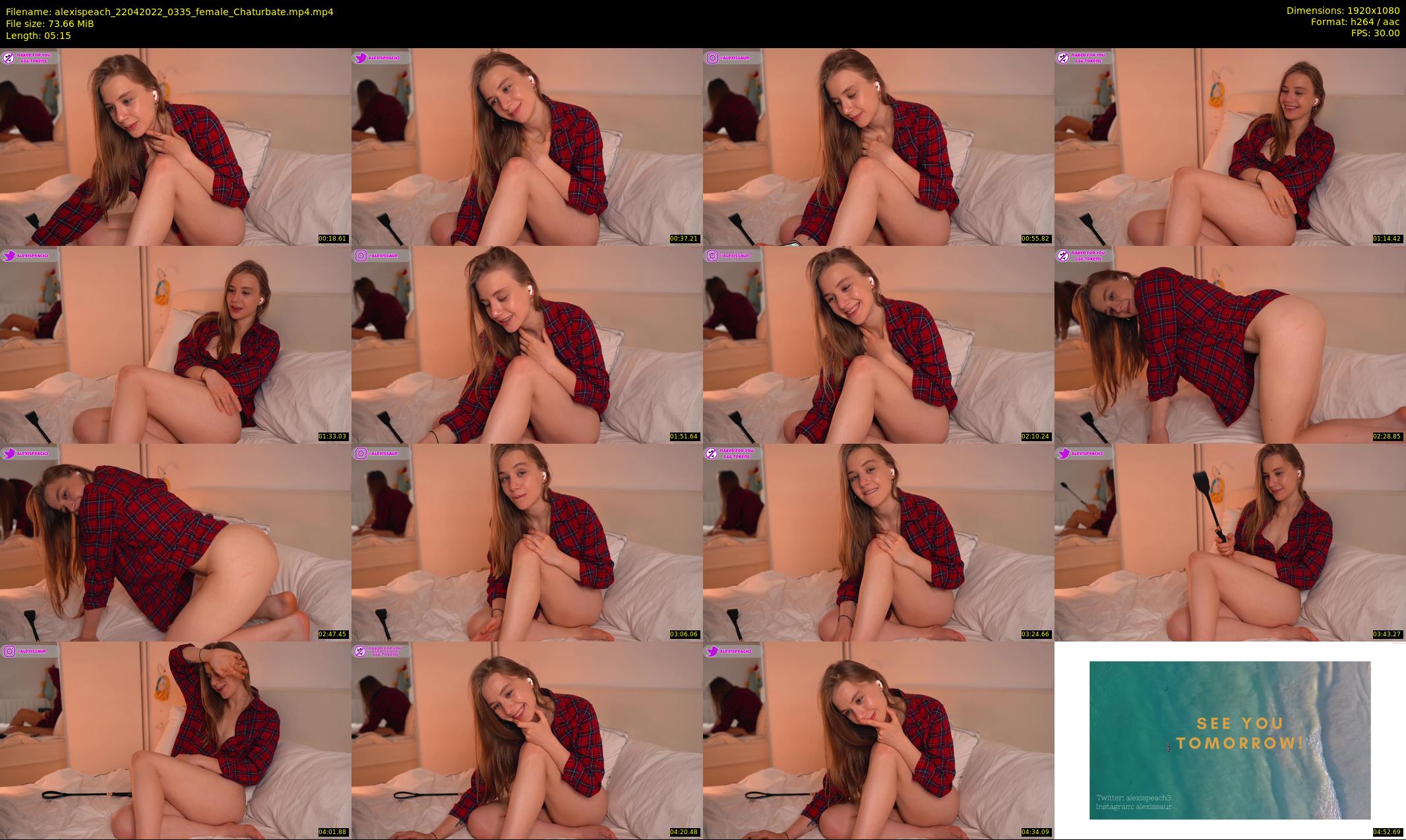 alexispeach — 6 minute Chaturbate female cam show recording, 1080p, Apr 22, 2022